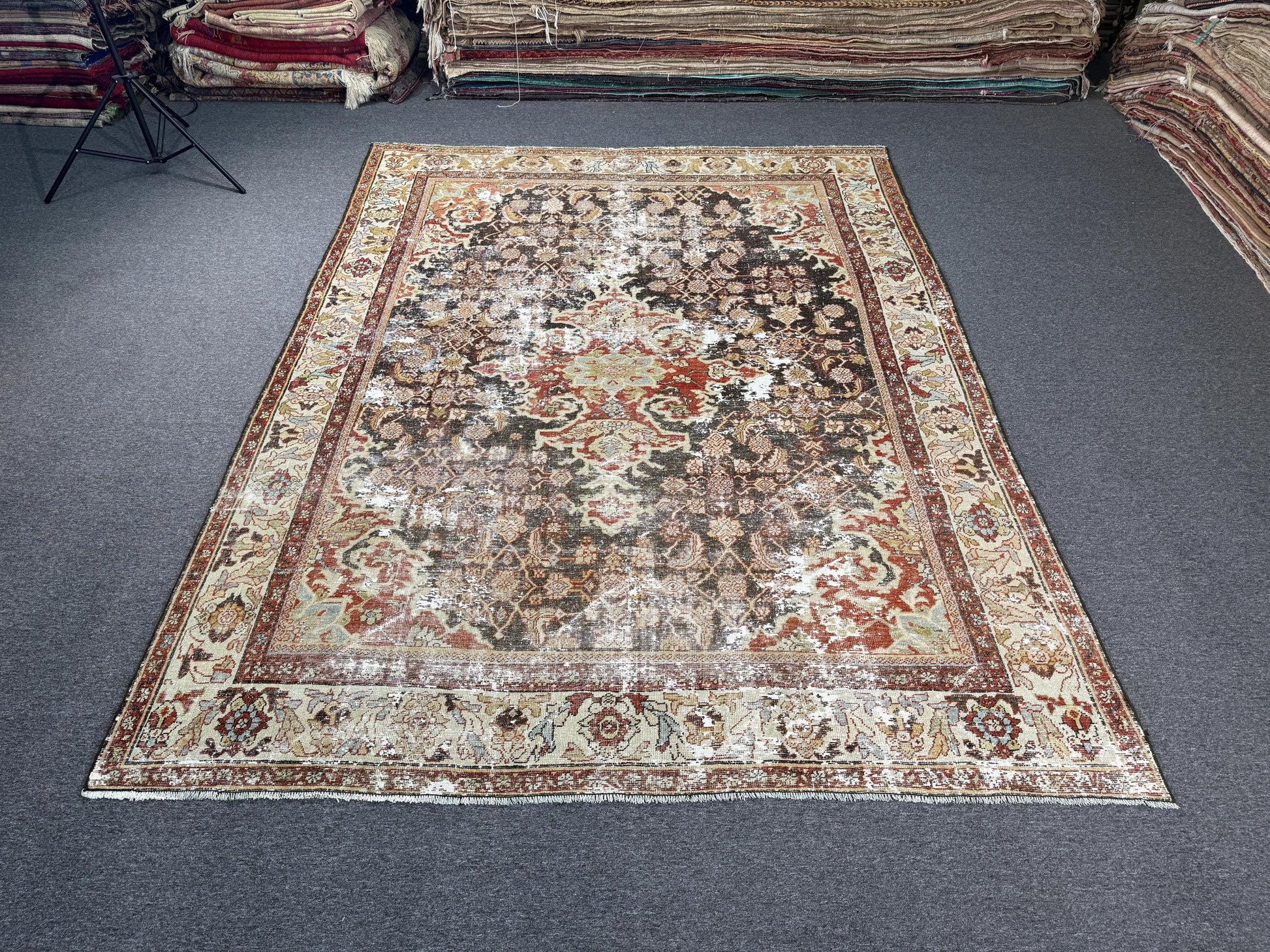 8'3"x11'1" feet Vintage Turkish Anatolian Rug,Natural Color Rug,120