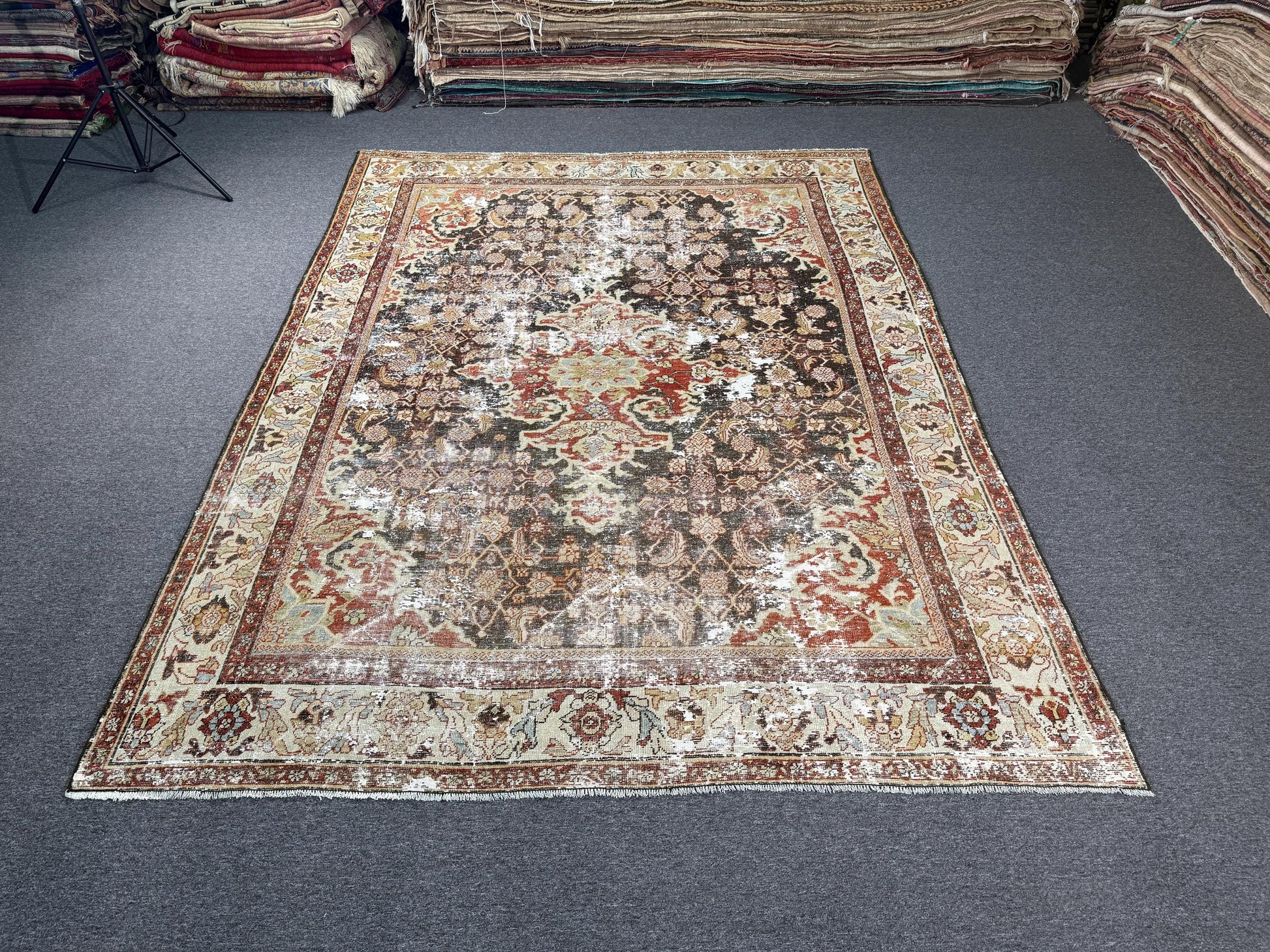 8'3"x11'1" feet Vintage Turkish Anatolian Rug,Natural Color Rug,120