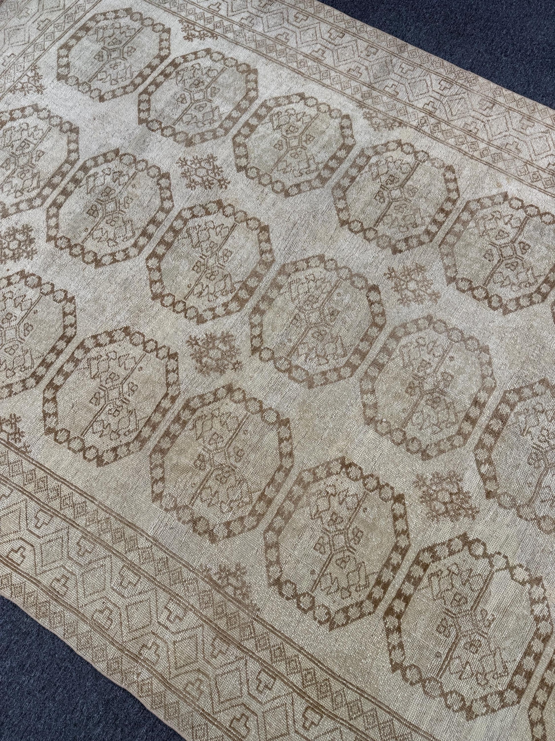 6'7"x9'6" feet Vintage Turkish Anatolian Rug,Beige Rug,881