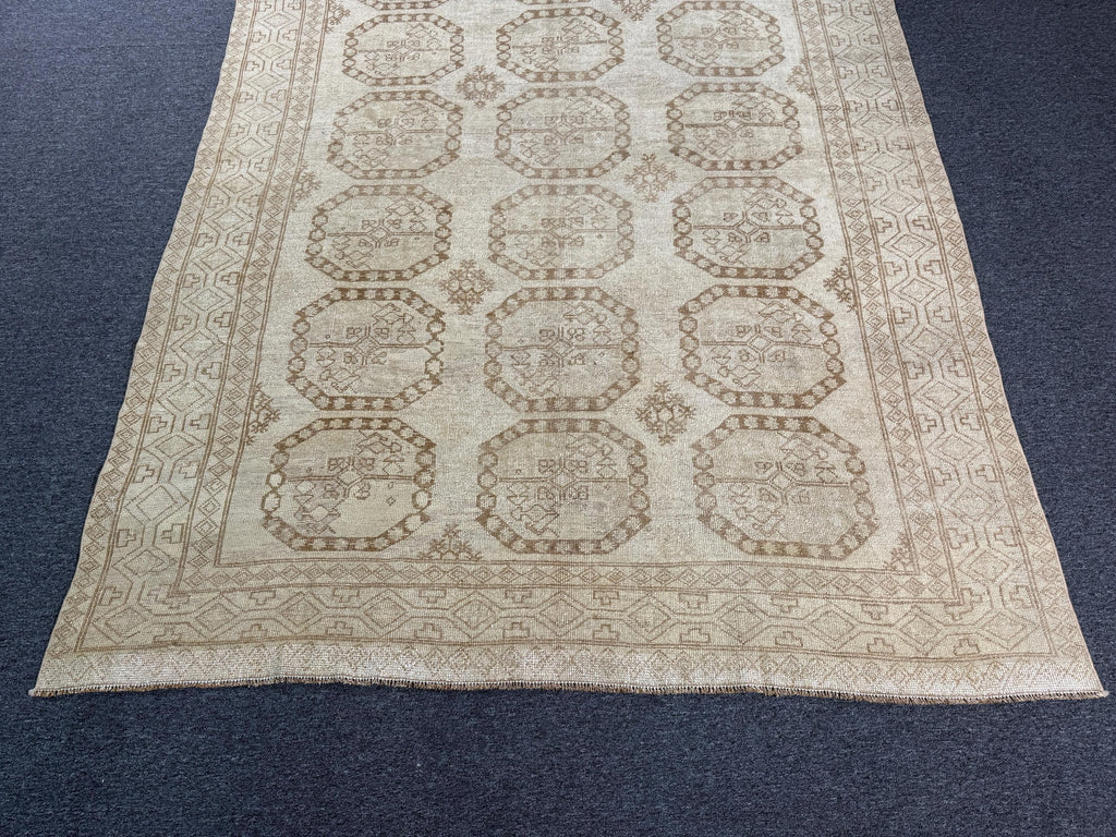 6'7"x9'6" feet Vintage Turkish Anatolian Rug,Beige Rug,881