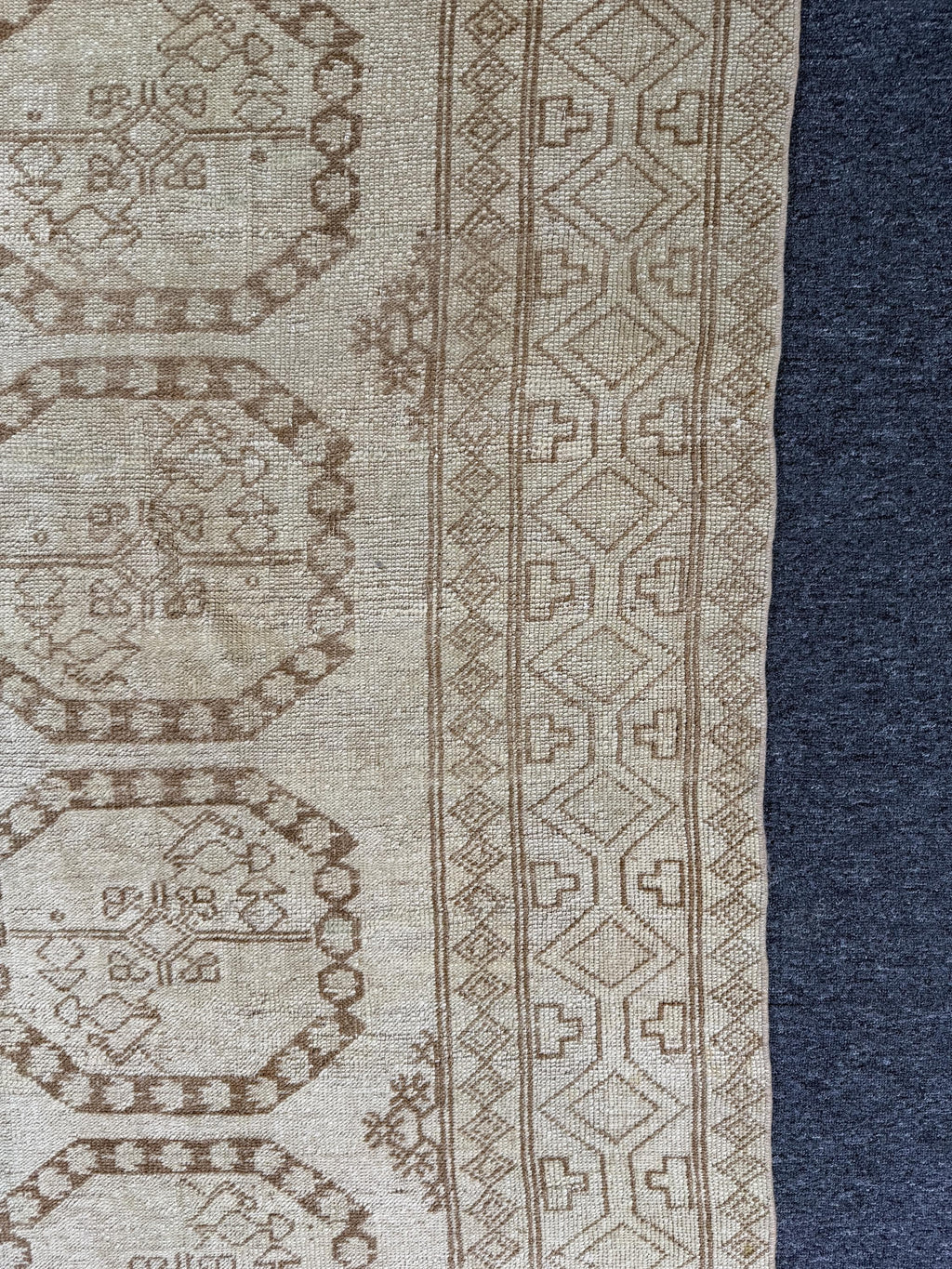 6'7"x9'6" feet Vintage Turkish Anatolian Rug,Beige Rug,881