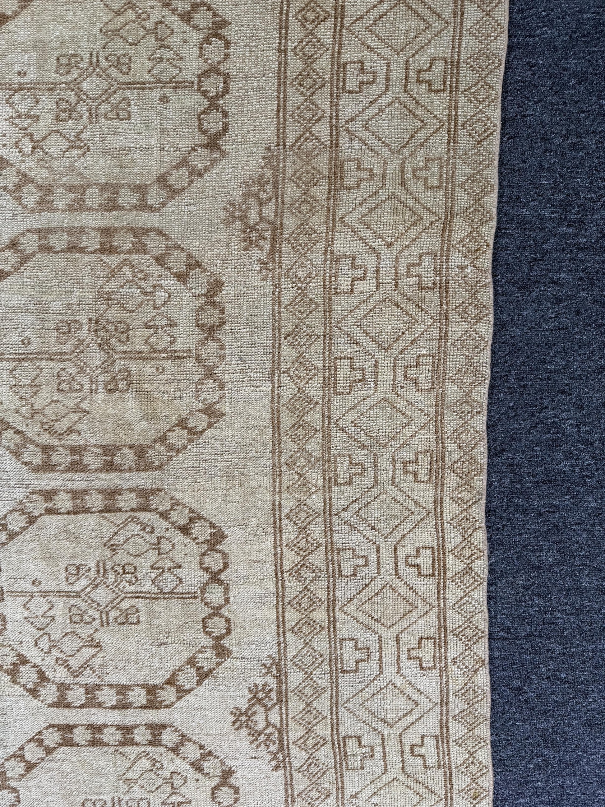 6'7"x9'6" feet Vintage Turkish Anatolian Rug,Beige Rug,881