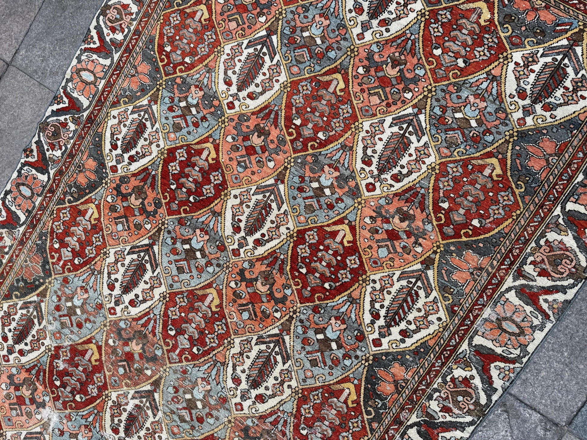 5'4"x8'2" feet Vintage Turkish Anatolian Rug,Brick Color Rug,143