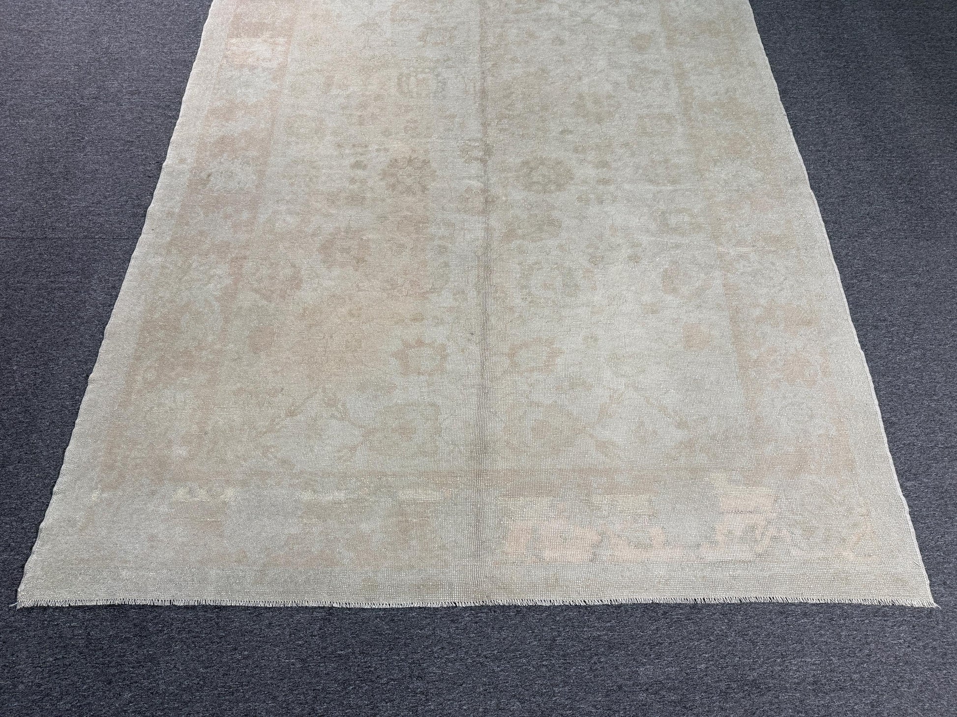 7'1"x9'2" feet Vintage Turkish Anatolian Rug,Beige Color Rug,812