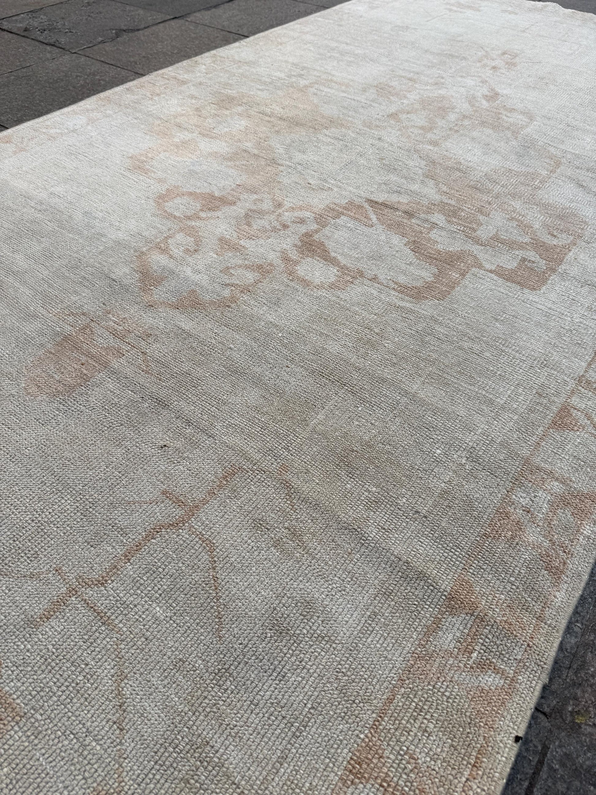 4'3"x8'8" Vintage Turkish Anatolian Rug,Beige Floral Rug, 922