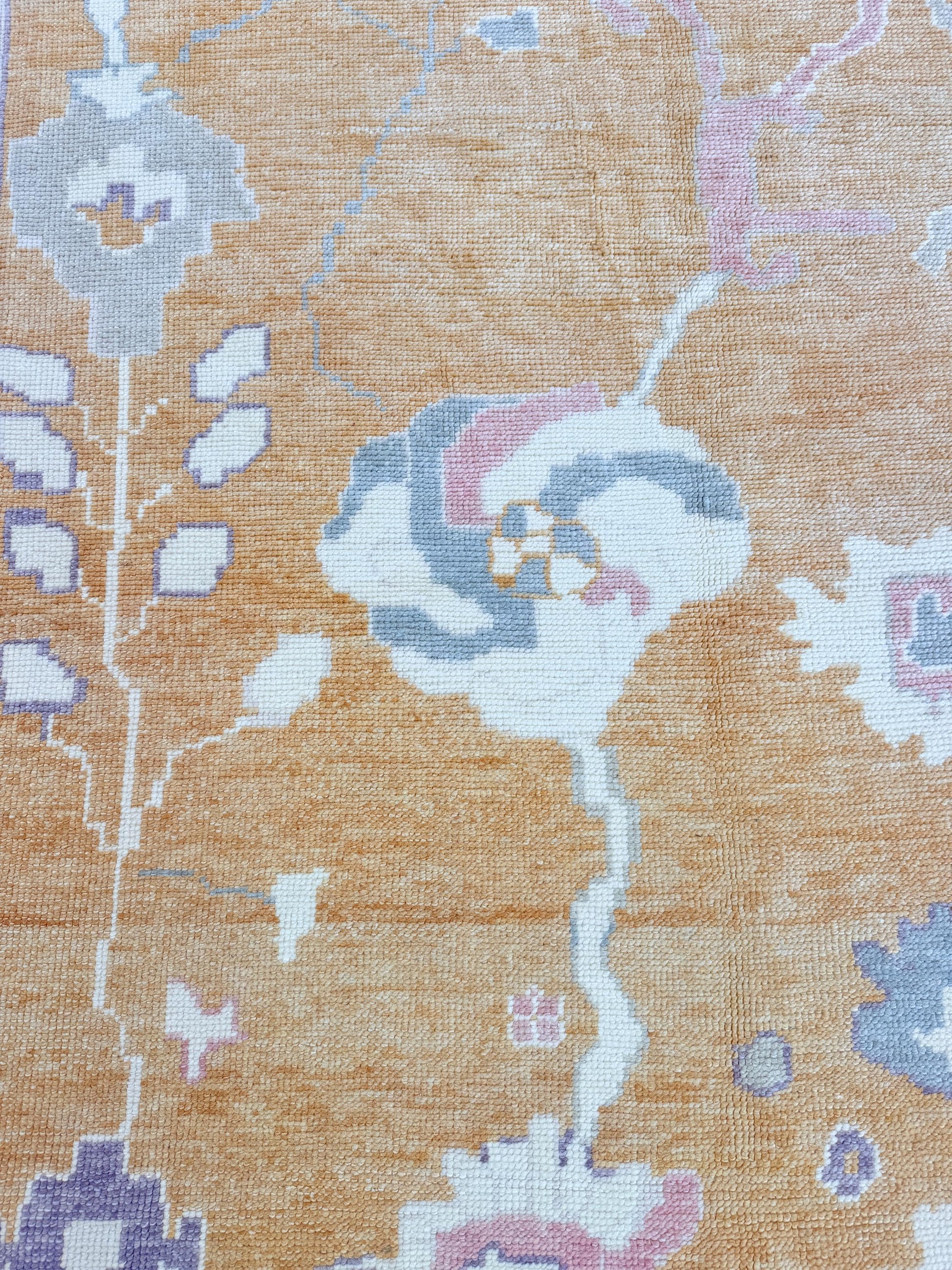 8'1"x9'7" feet Turkish Oushak Rug,Yellow Color Rug,068