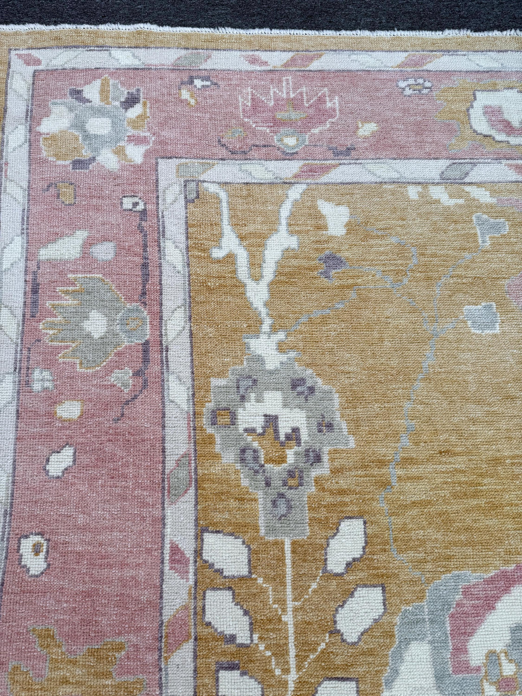 9'2"x12' feet Turkish Oushak Rug,Yellow Color Rug,070