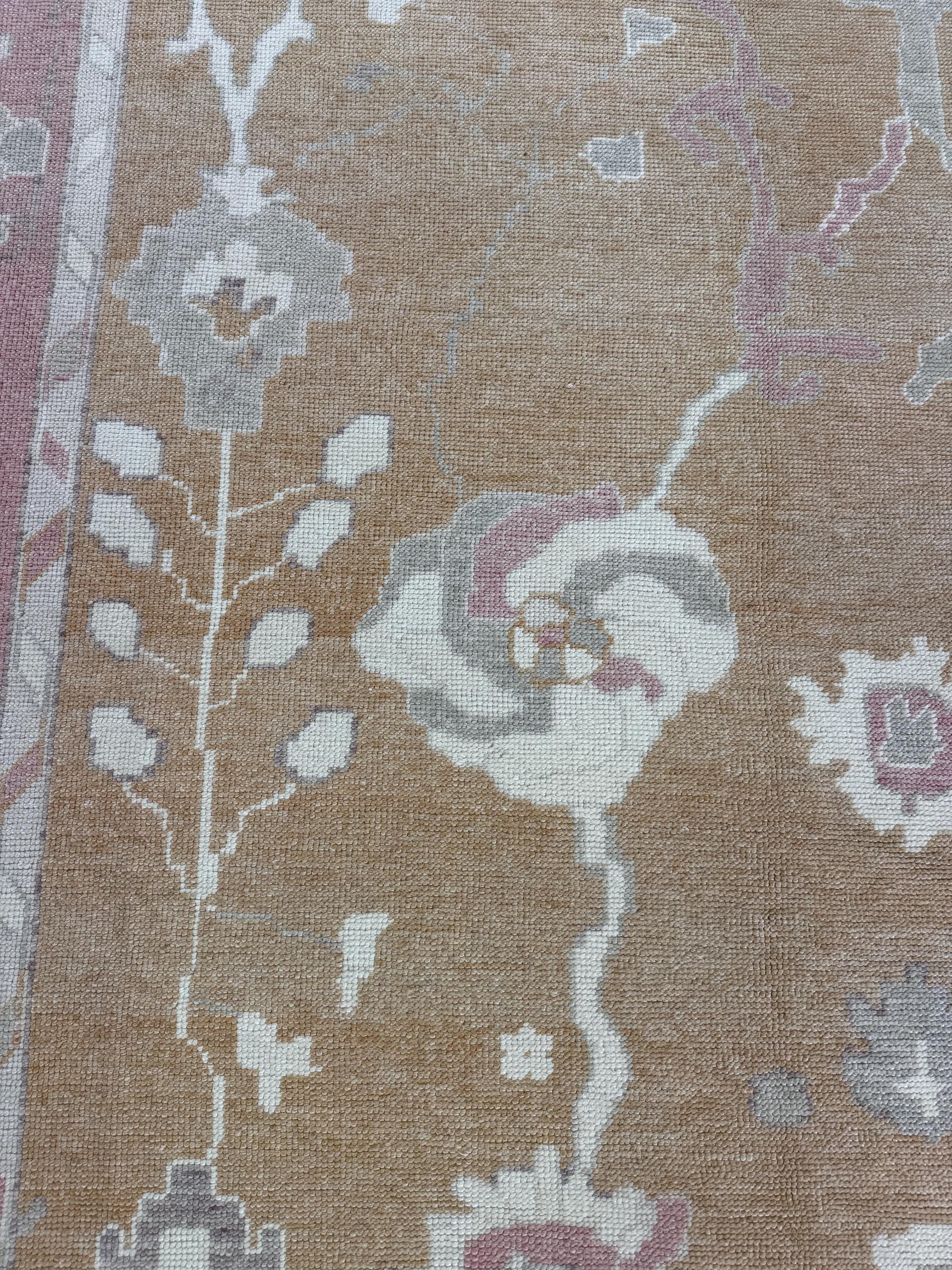 8'1"x9'9" feet Turkish Oushak Rug,Yellow Color Rug,072