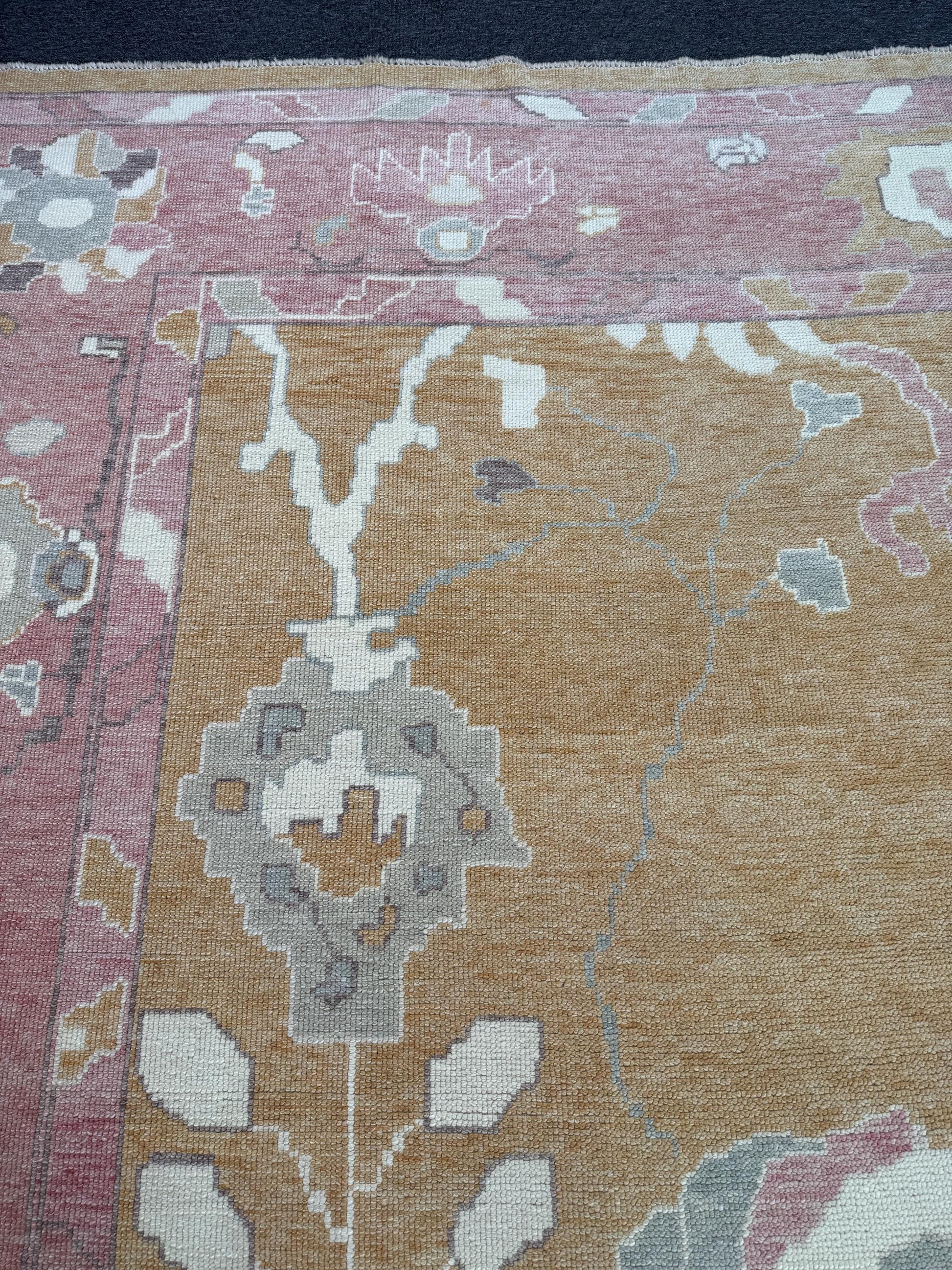 12'x15' feet Turkish Oushak Rug,Yellow Color Rug,075