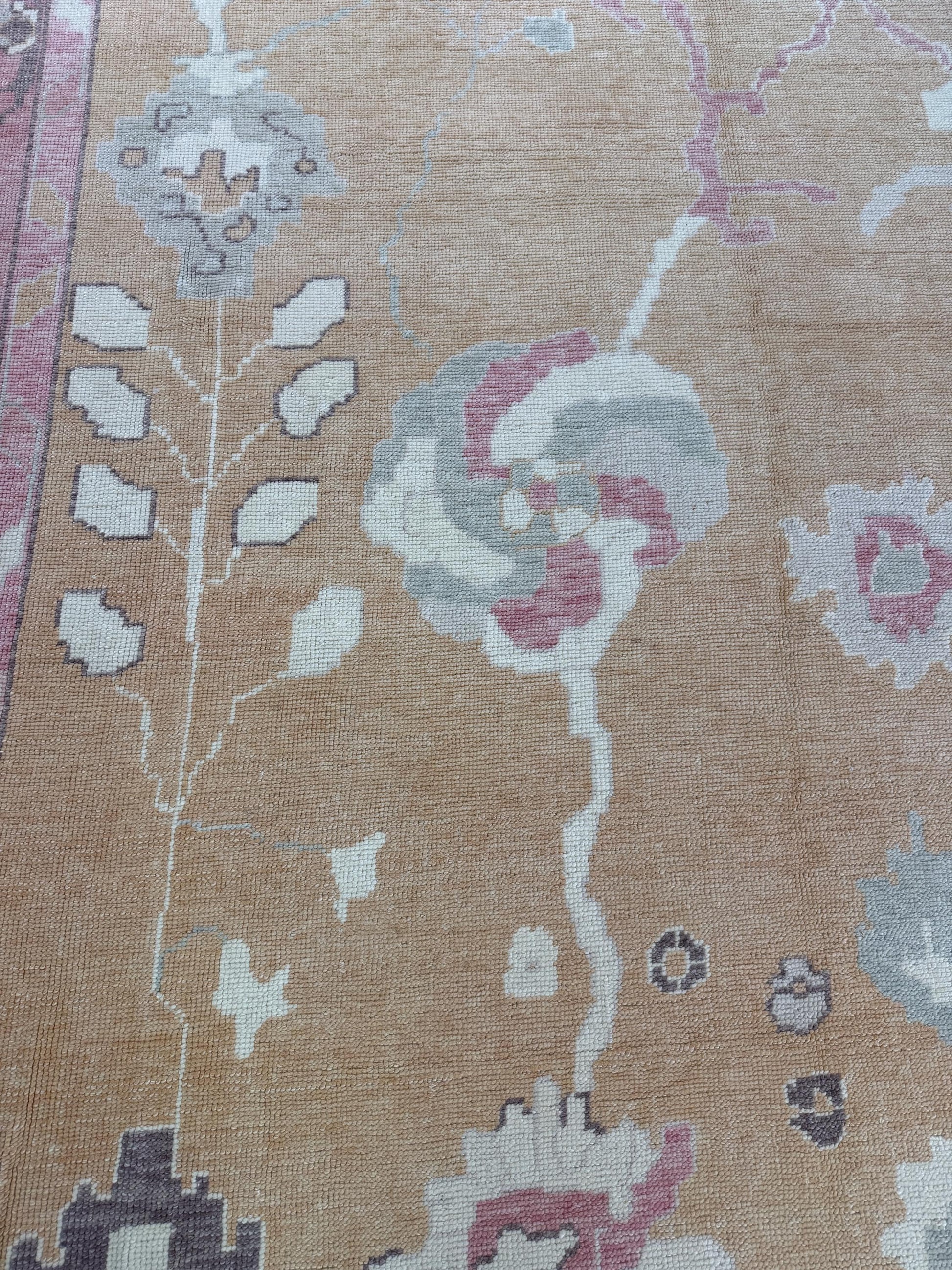 10'x13'6 feet Turkish Oushak Rug,Yellow Color Rug,076