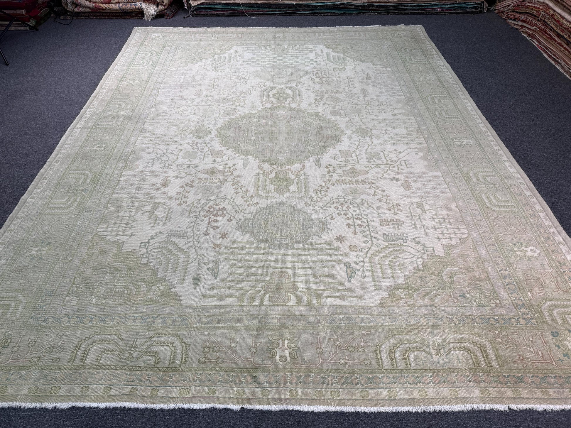 10'4"x13' feet Turkish Oushak Rug,Beige Color Rug,110