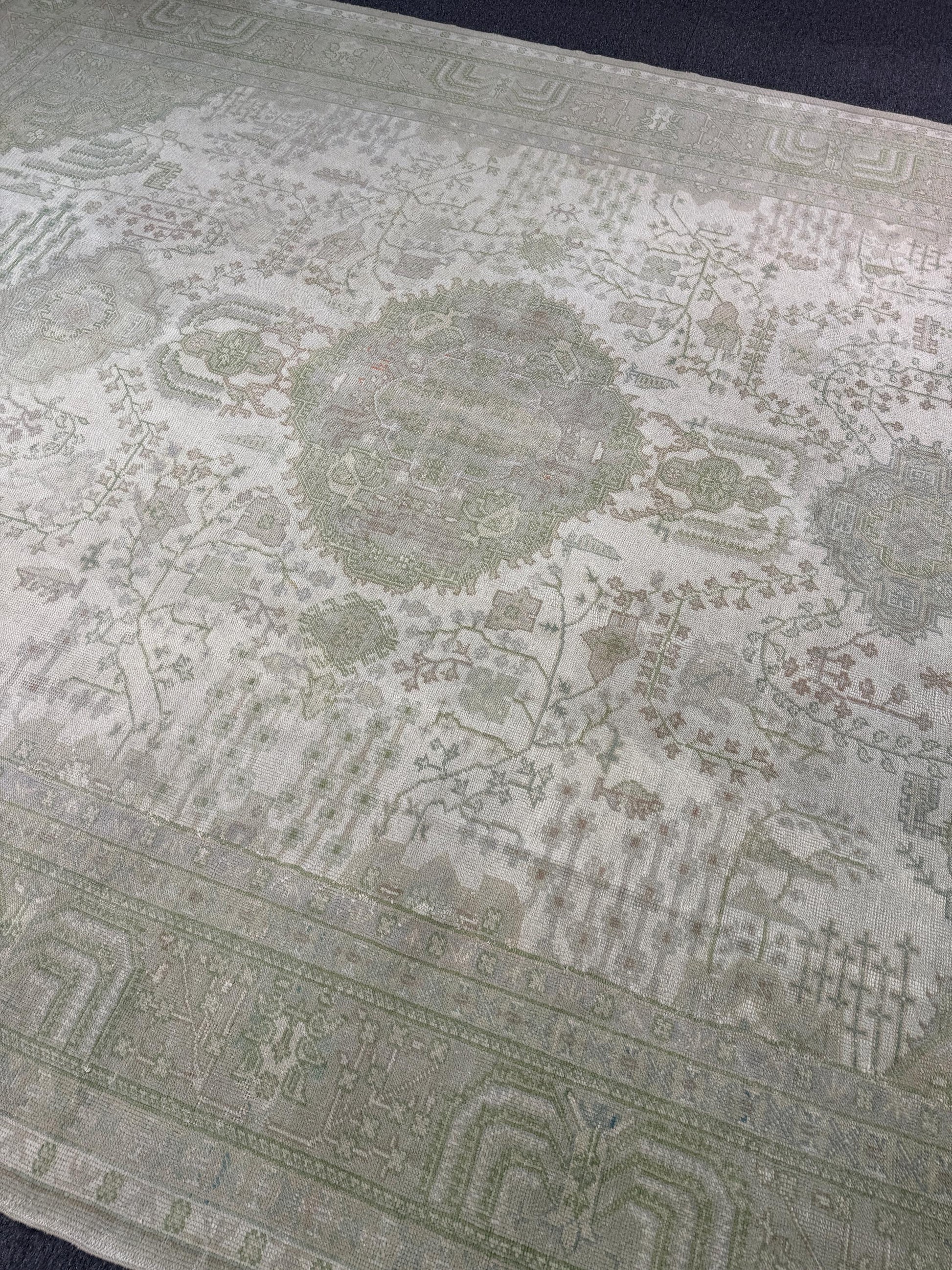 10'4"x13' feet Turkish Oushak Rug,Beige Color Rug,110