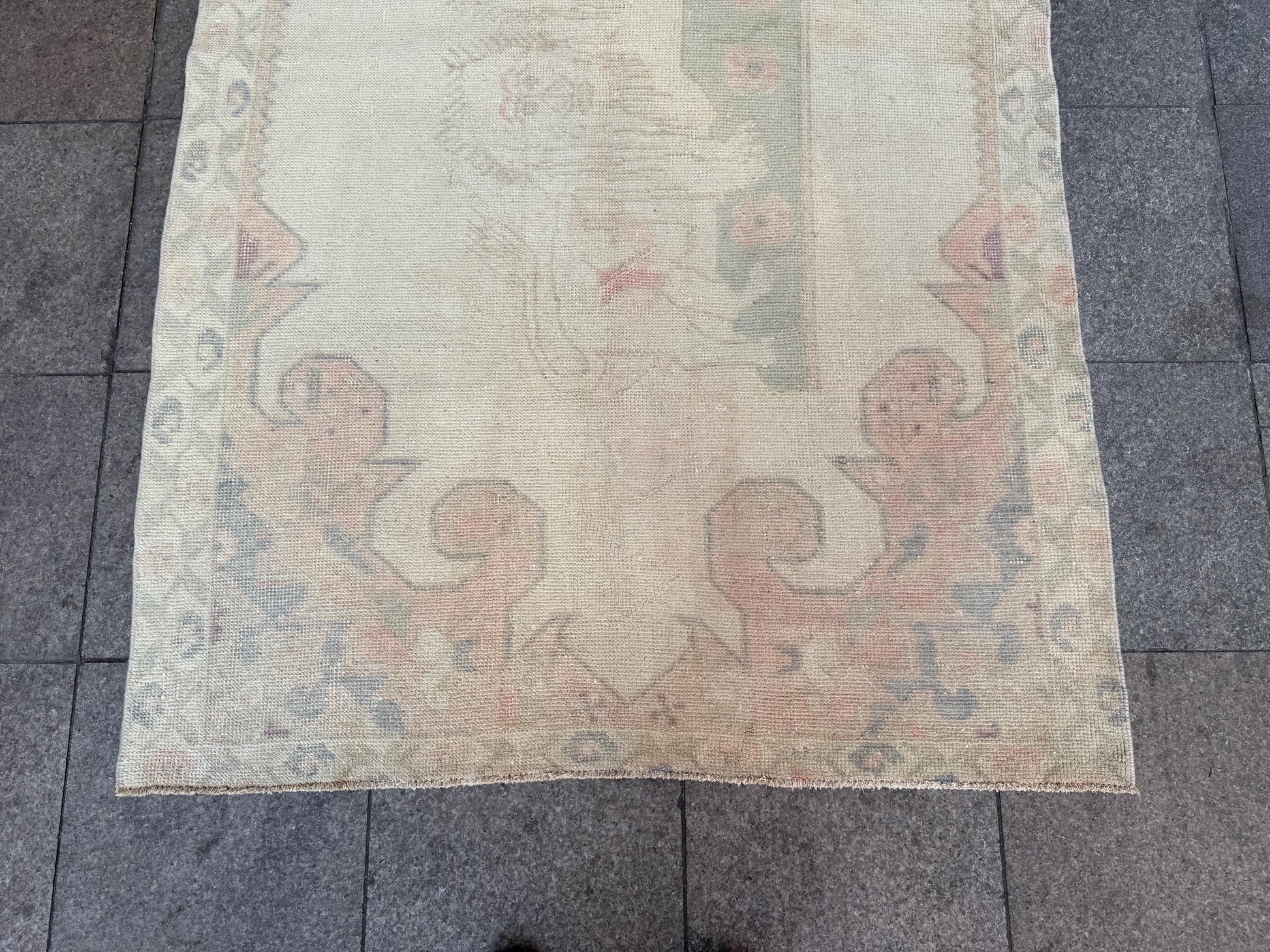 4'5"x7'6" feet Vintage Turkish Anatolian Rug,Beige Lion Rug,268
