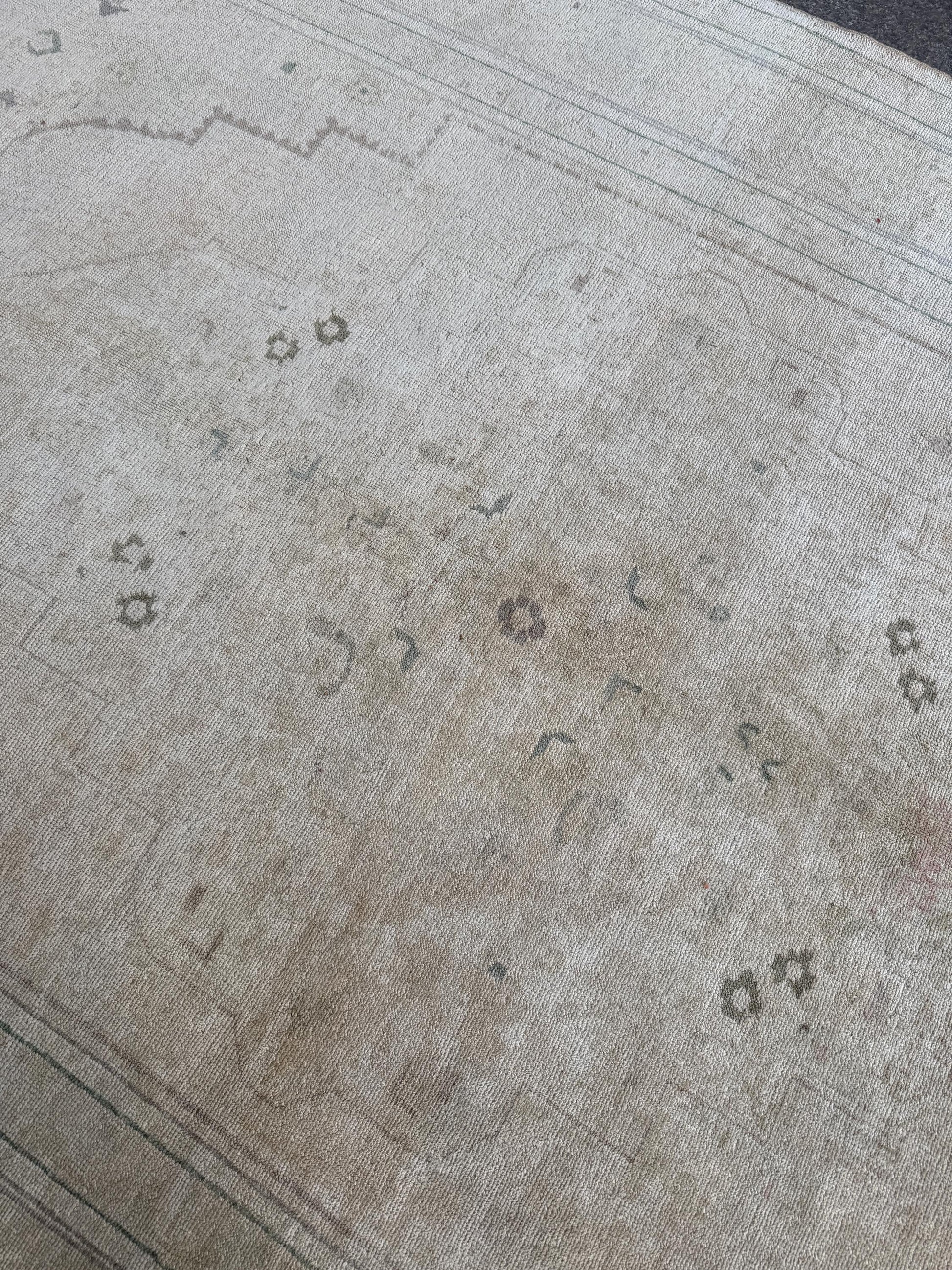 6'7"x11'2" feet Vintage Turkish Anatolian Rug,Beige Color Floral Rug,361