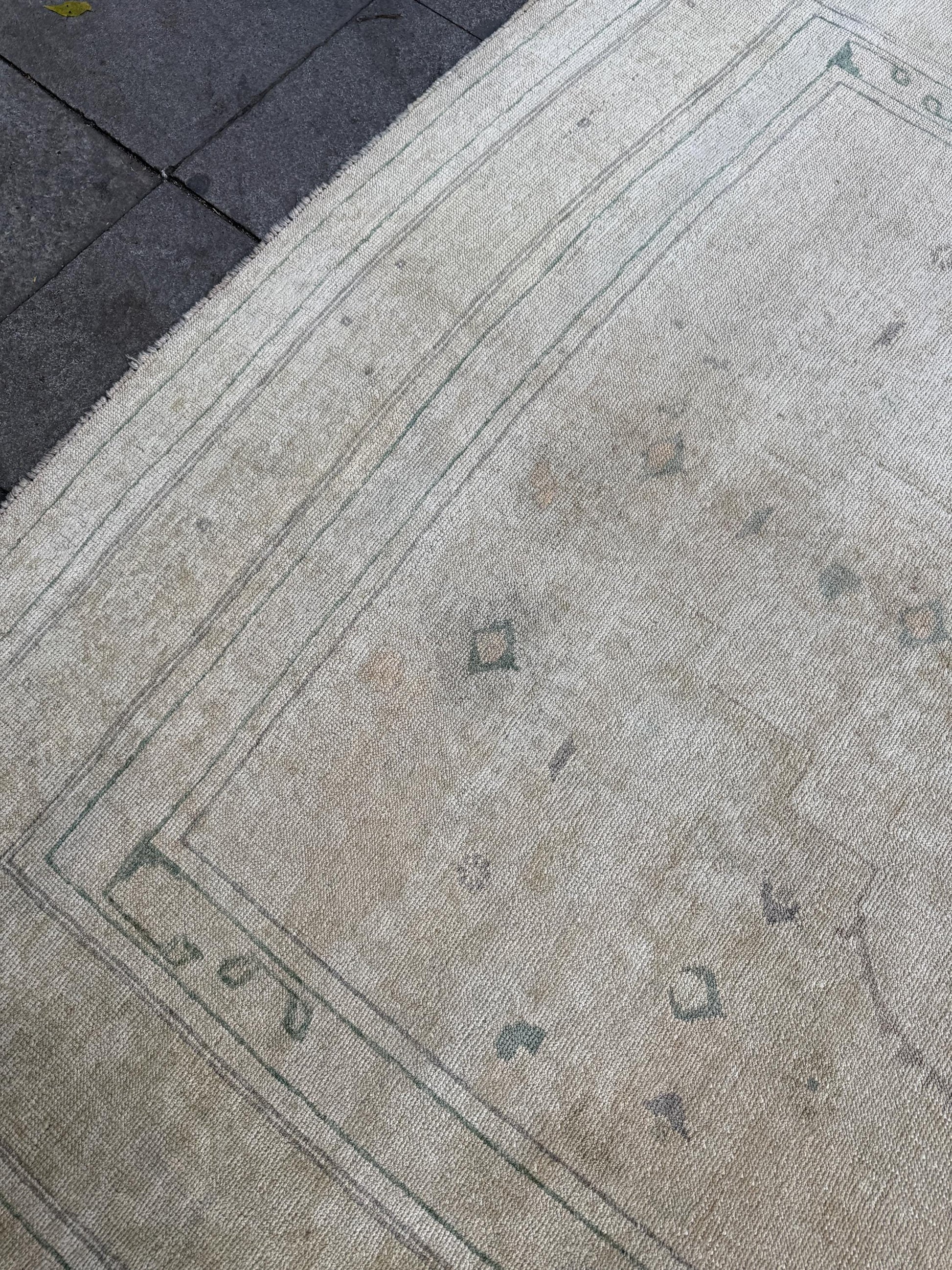 6'7"x11'2" feet Vintage Turkish Anatolian Rug,Beige Color Floral Rug,361