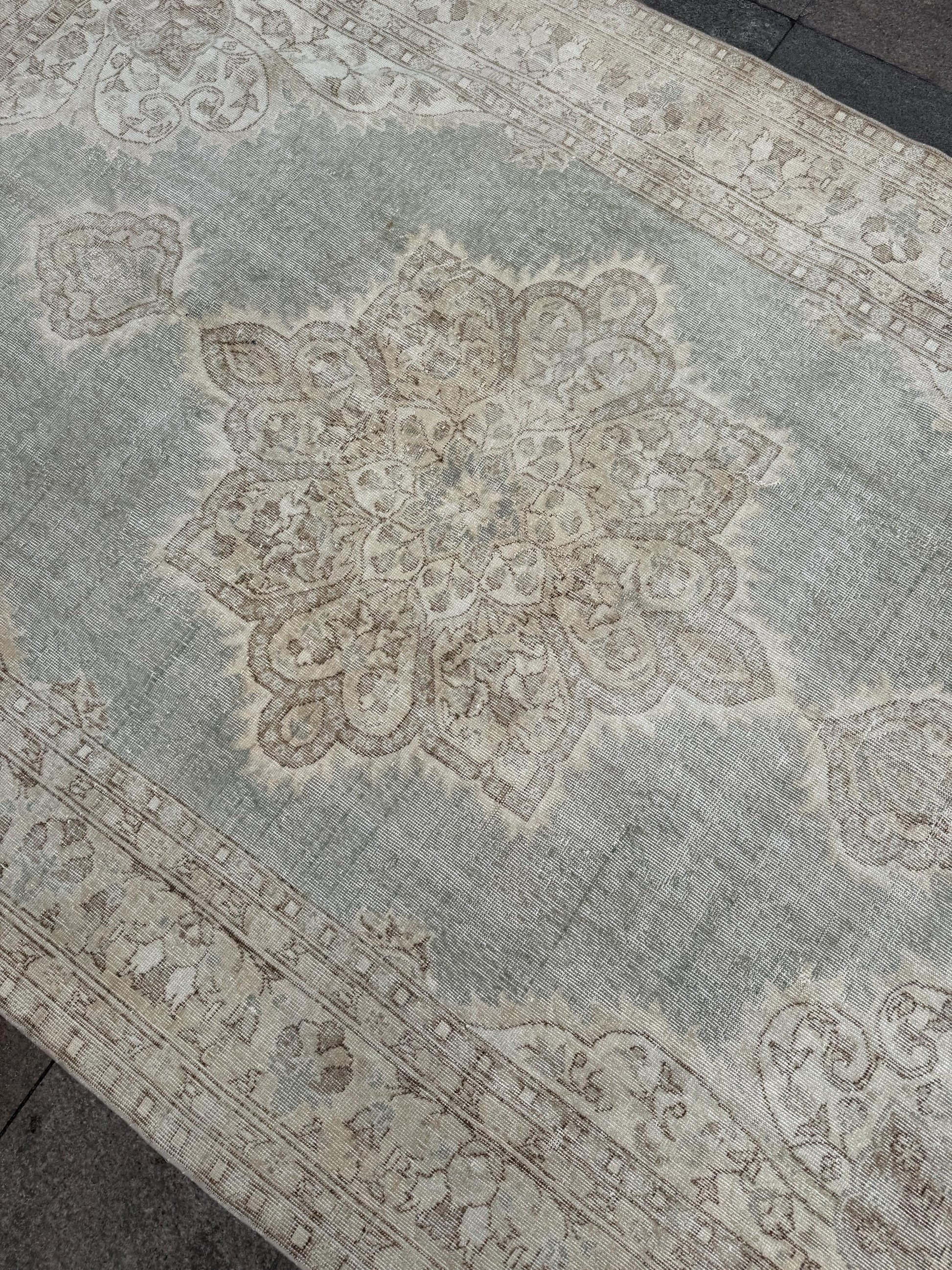 6'8"x10'5" feet Vintage Turkish Anatolian Rug,Blue Color Rug,428