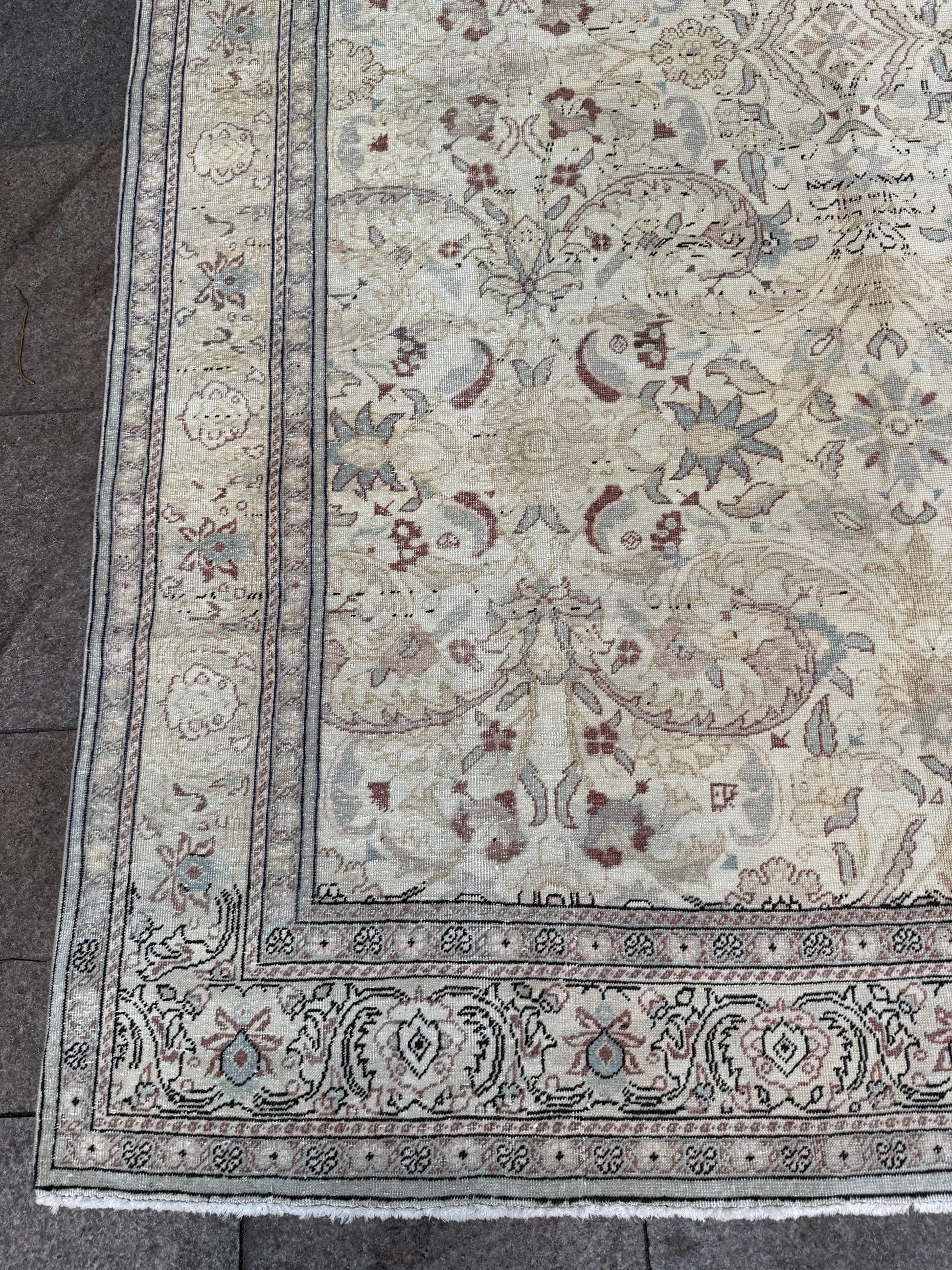 6'4"x9'5" feet Vintage Turkish Anatolian Rug,Beige Color Rug,480