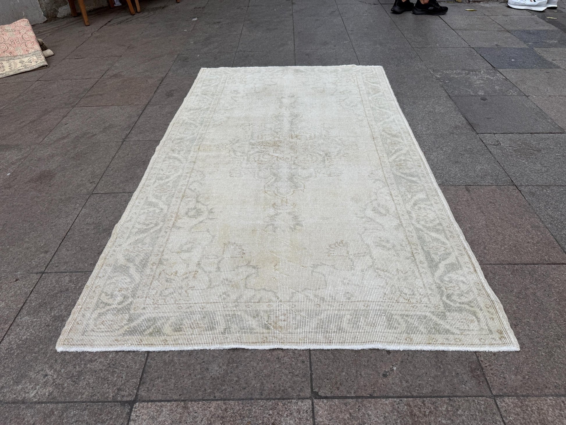 3'10"x6'6" feet  Vintage Turkish Anatolian Rug,Beige Color Rug,888