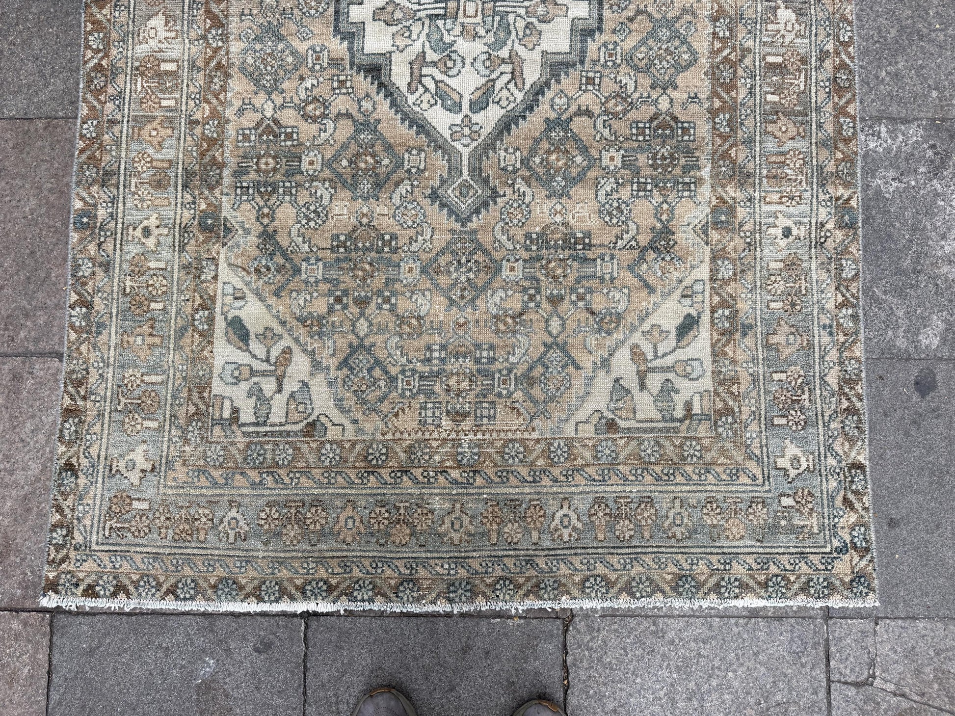 4'3"x6'4" feet  Vintage Turkish Anatolian Rug,Beige Color Rug,64