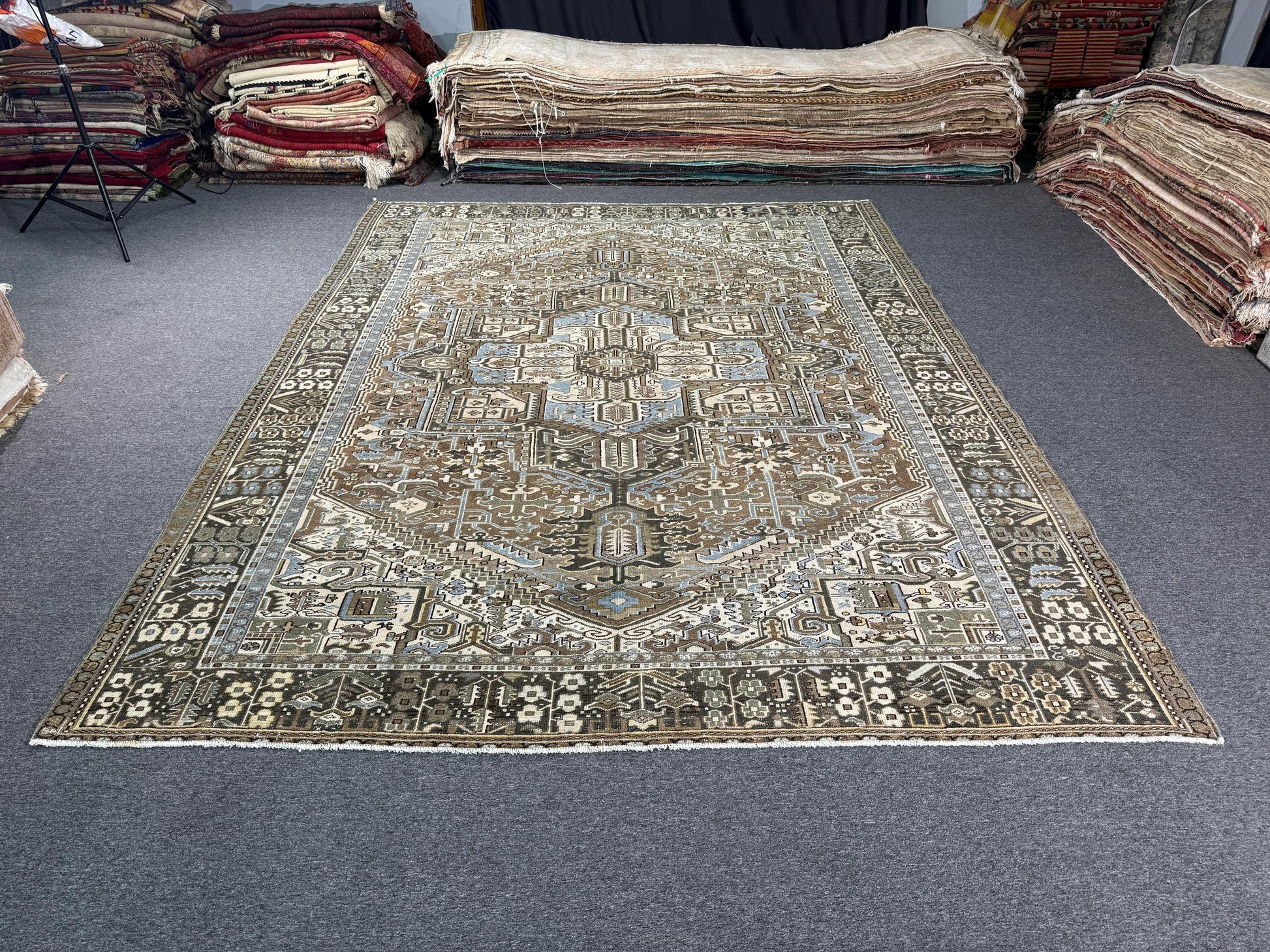 9'6"x12'8" feet Vintage Turkish Anatolian Rug,Beige Color Rug,113