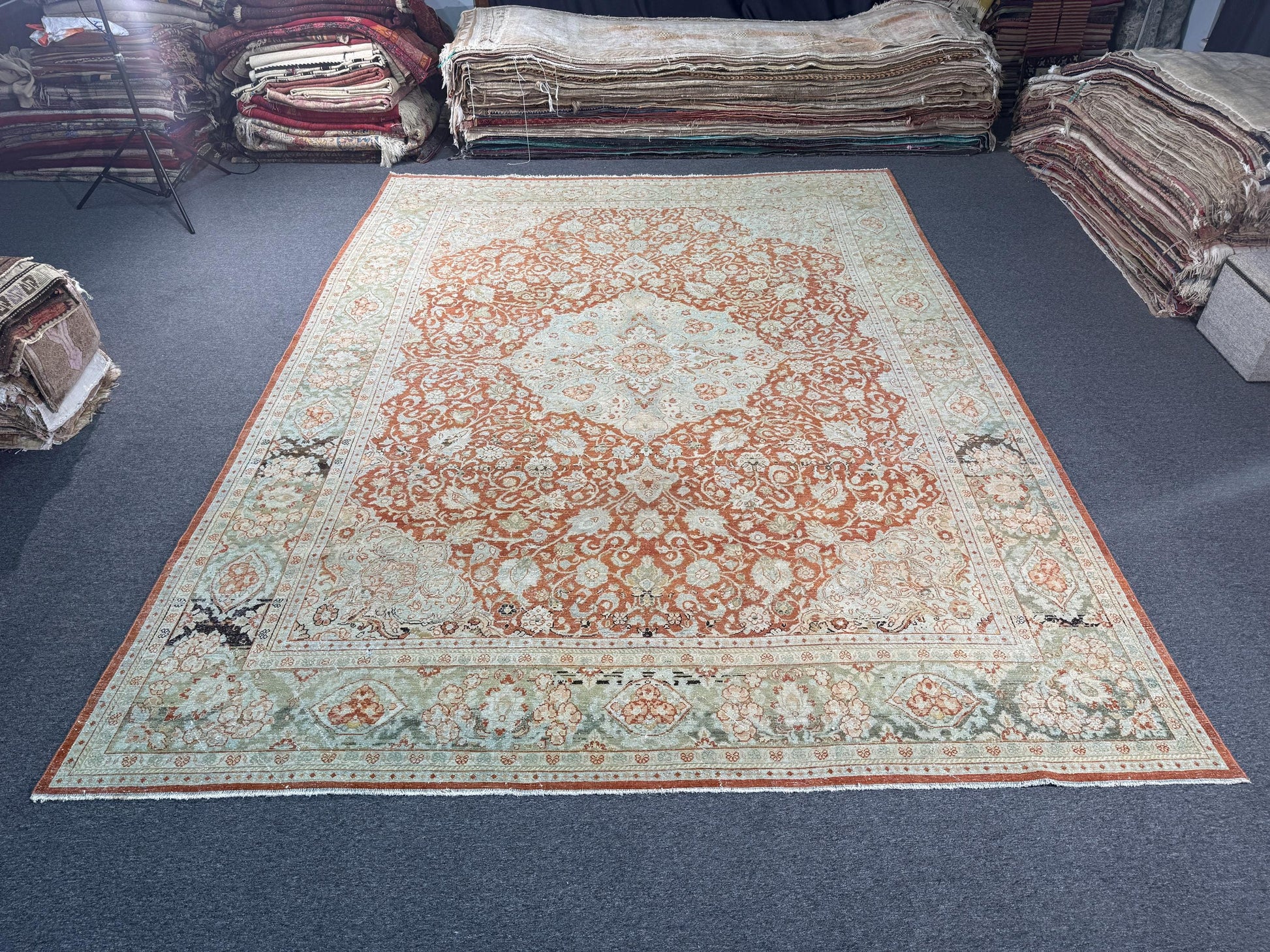 10'5"x14' feet Vintage Turkish Anatolian Rug,Brick Color Rug,118