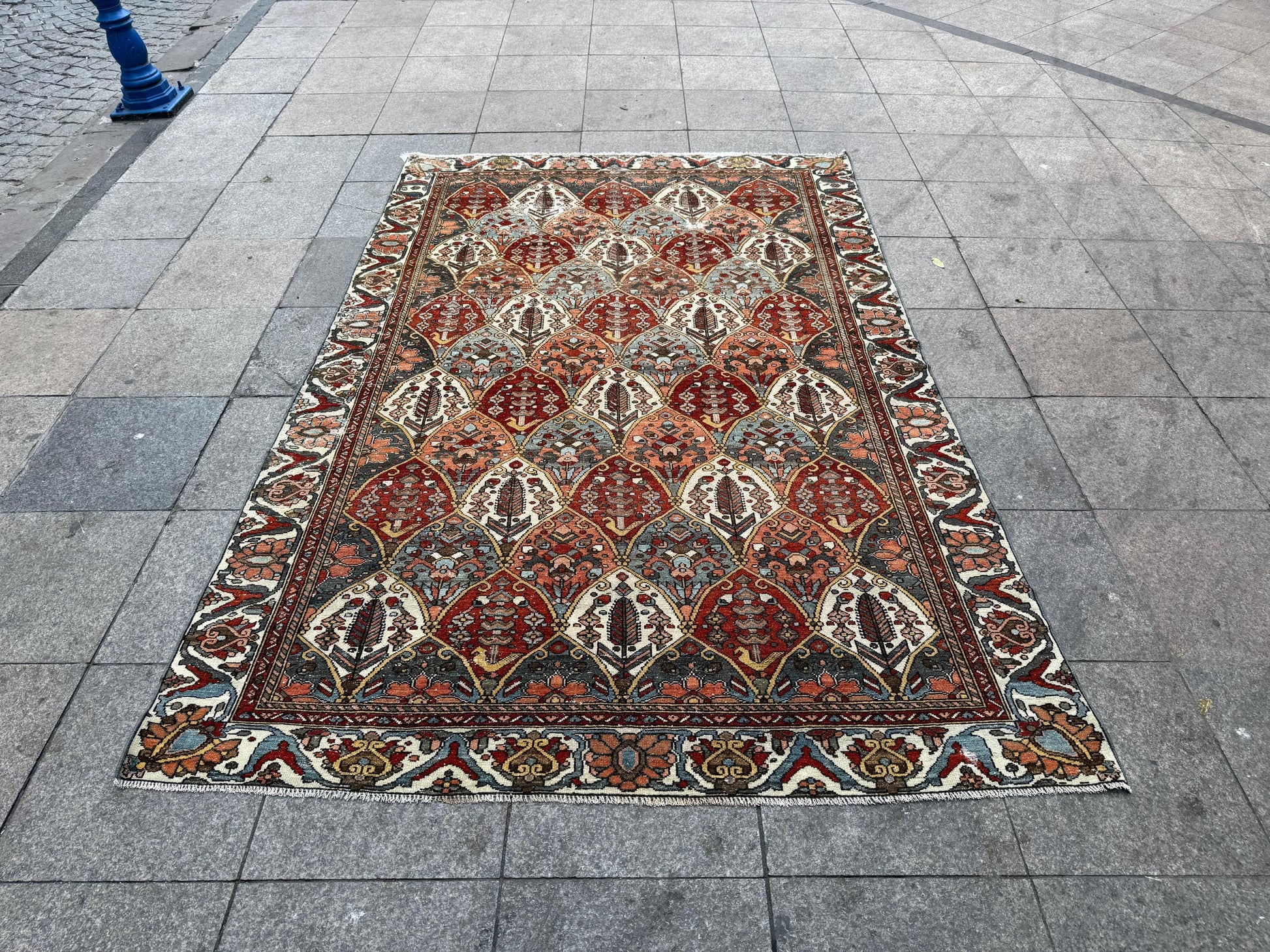 5'4"x8'2" feet Vintage Turkish Anatolian Rug,Brick Color Rug,143