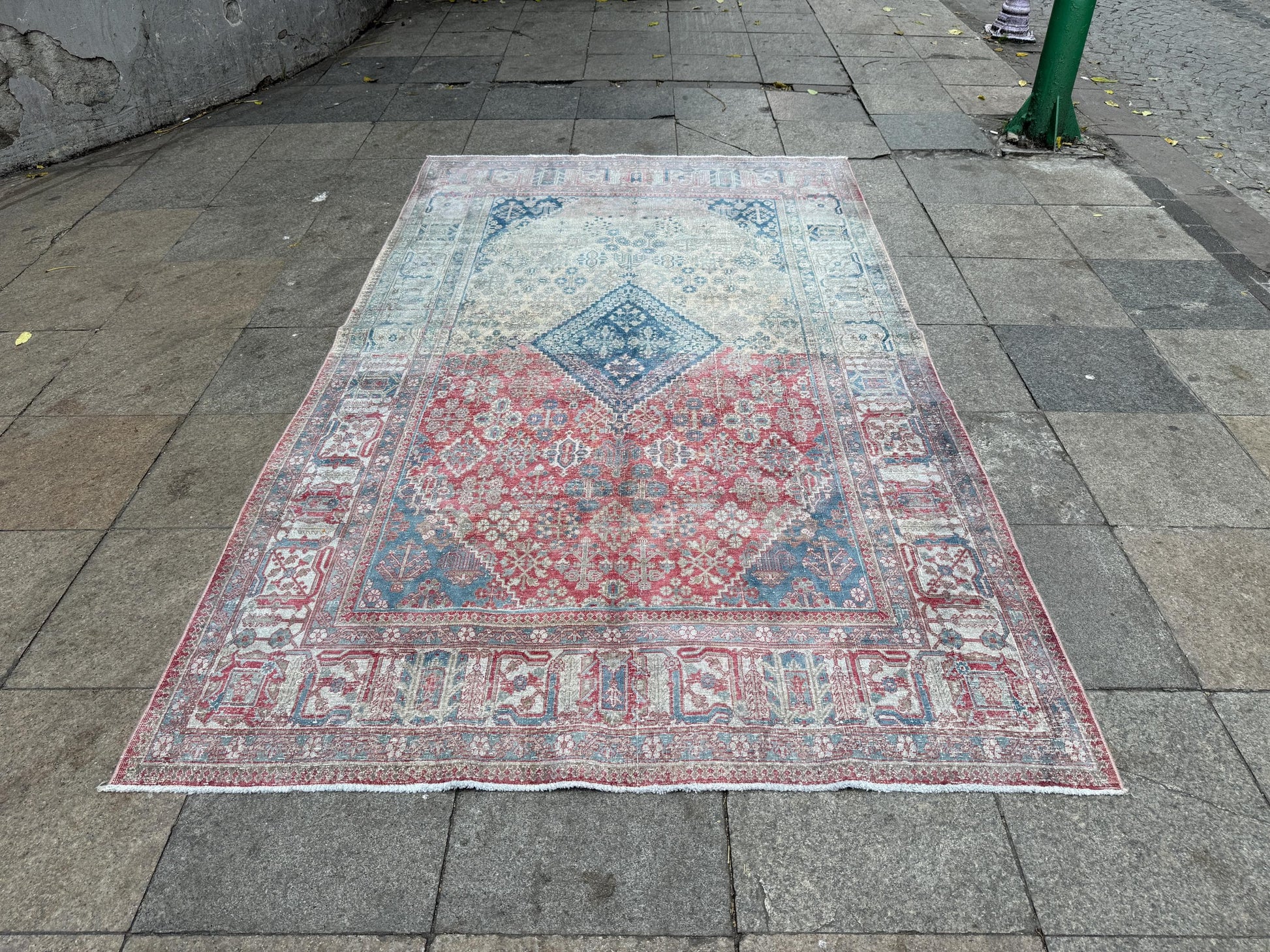 5'2"x8'6" feet Vintage Anatolian Wool Rug,Floral Decoritive Beige Rug ,507