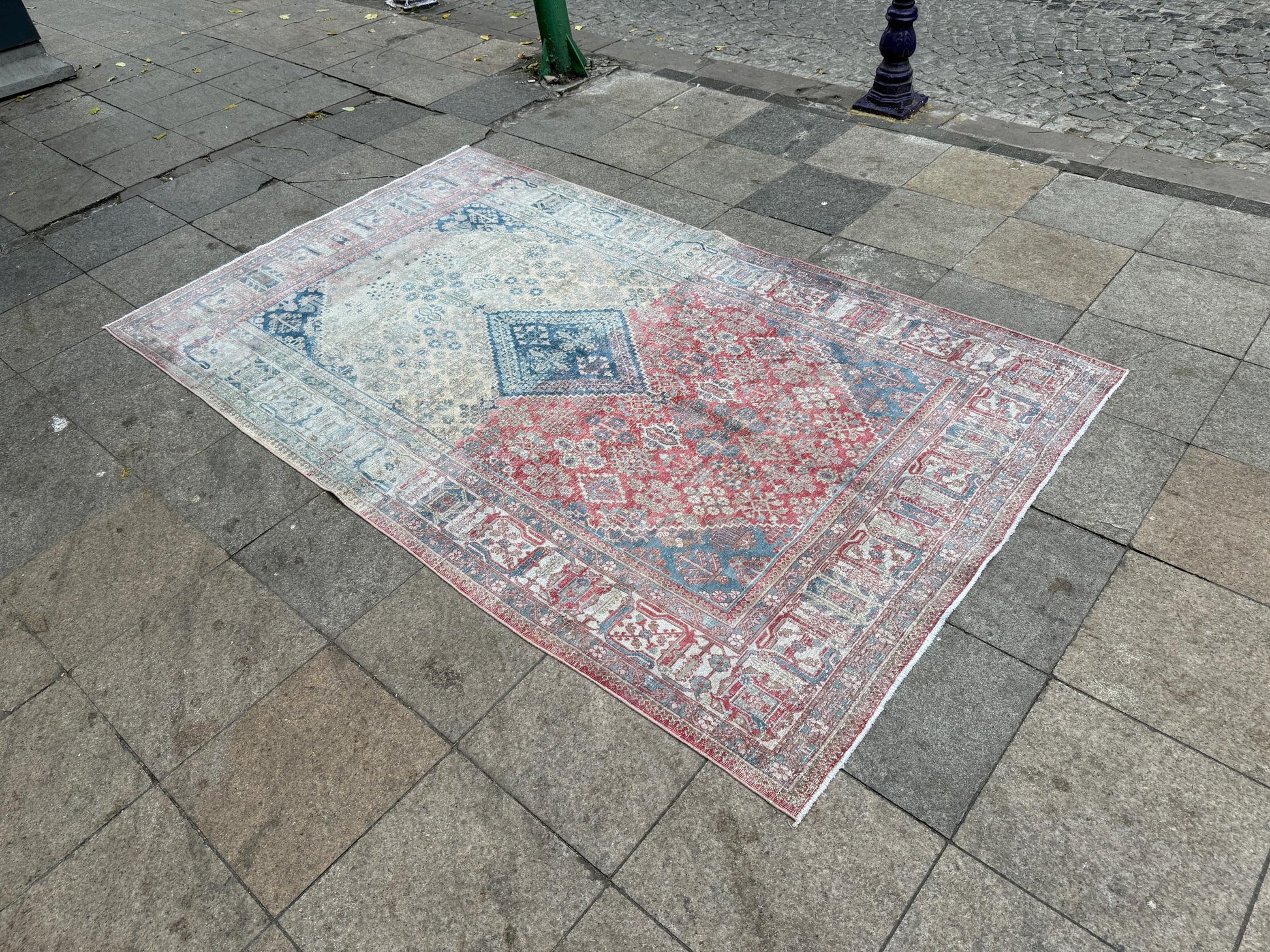 5'2"x8'6" feet Vintage Anatolian Wool Rug,Floral Decoritive Beige Rug ,507