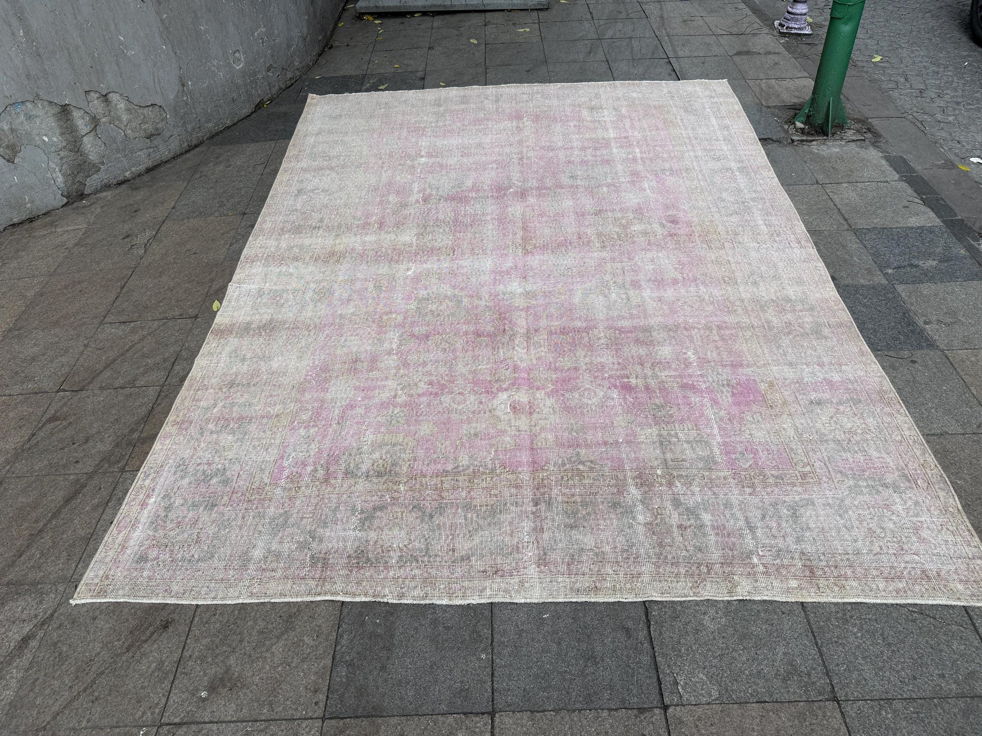 8'4"x11'5 feet Vintage Turkish Anatolian Rug,Pink Color Rug,592