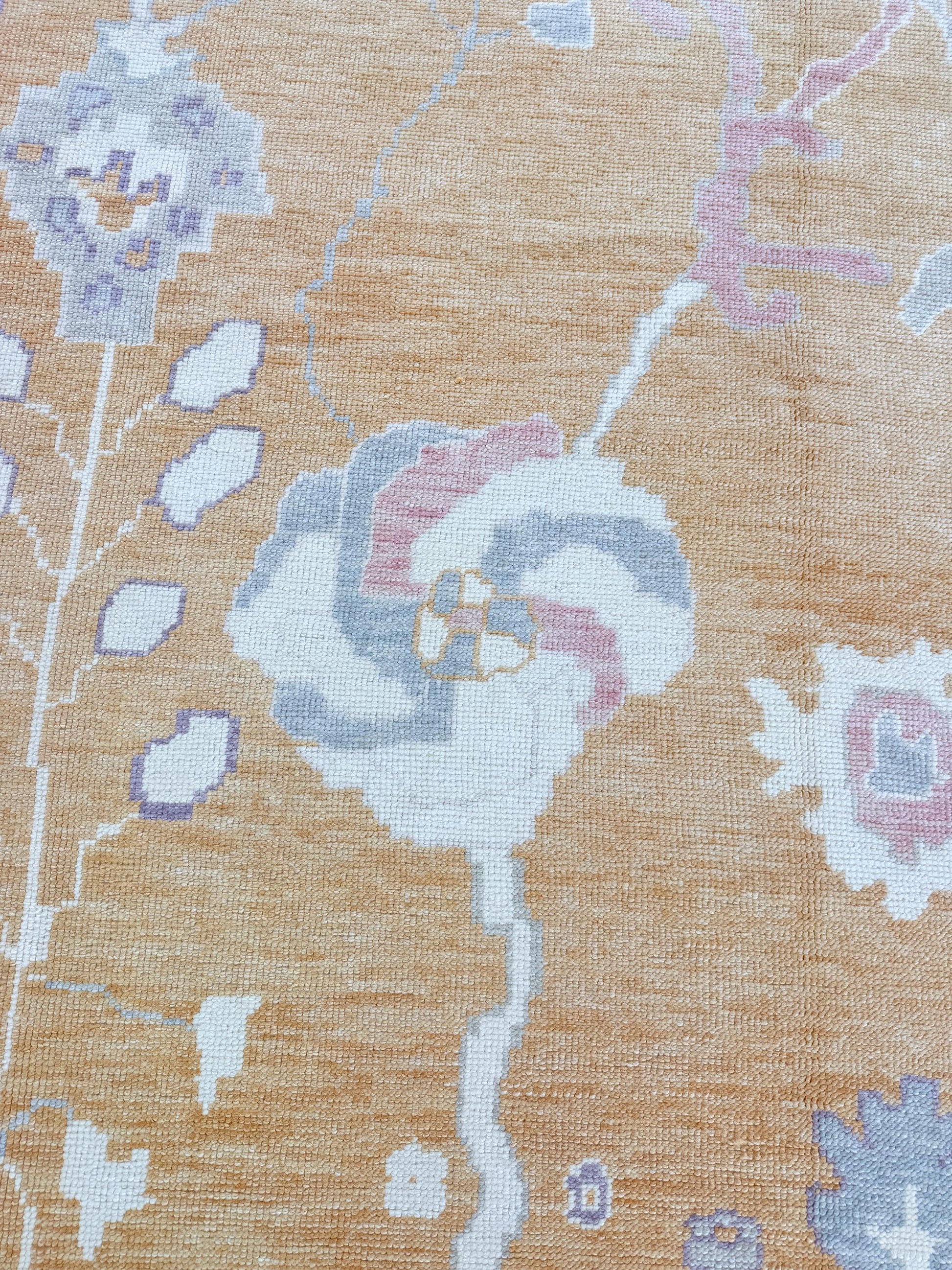 9'5"x12' feet Turkish Oushak Rug,Yellow Color Rug,069