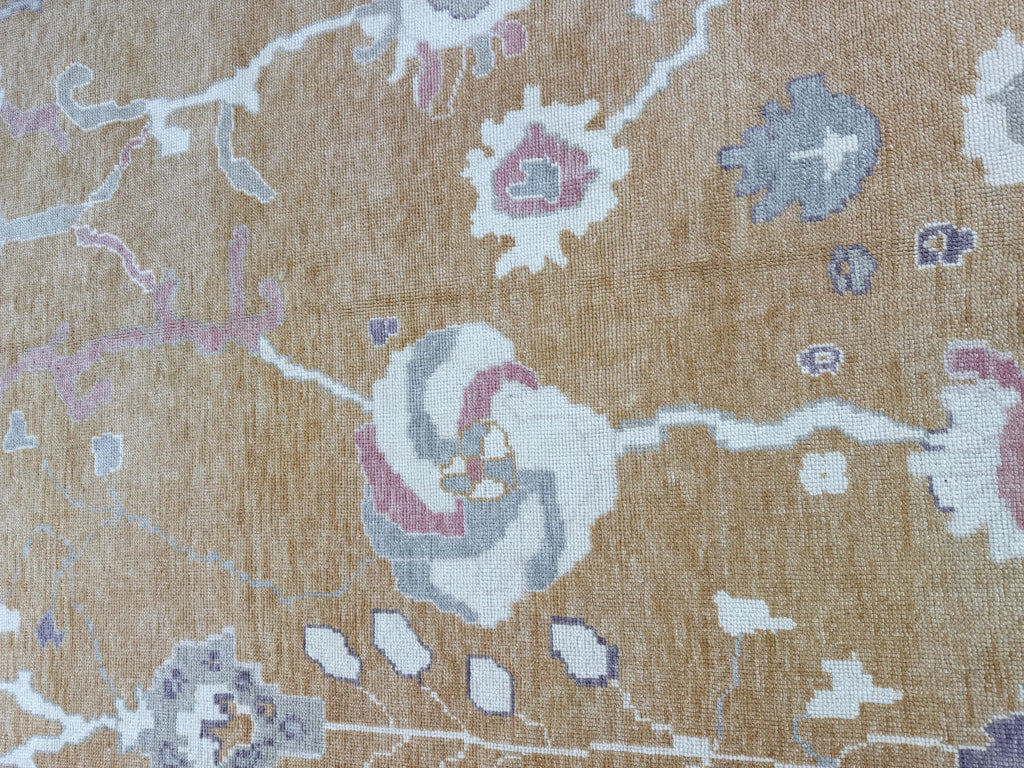 9'2"x12' feet Turkish Oushak Rug,Yellow Color Rug,070