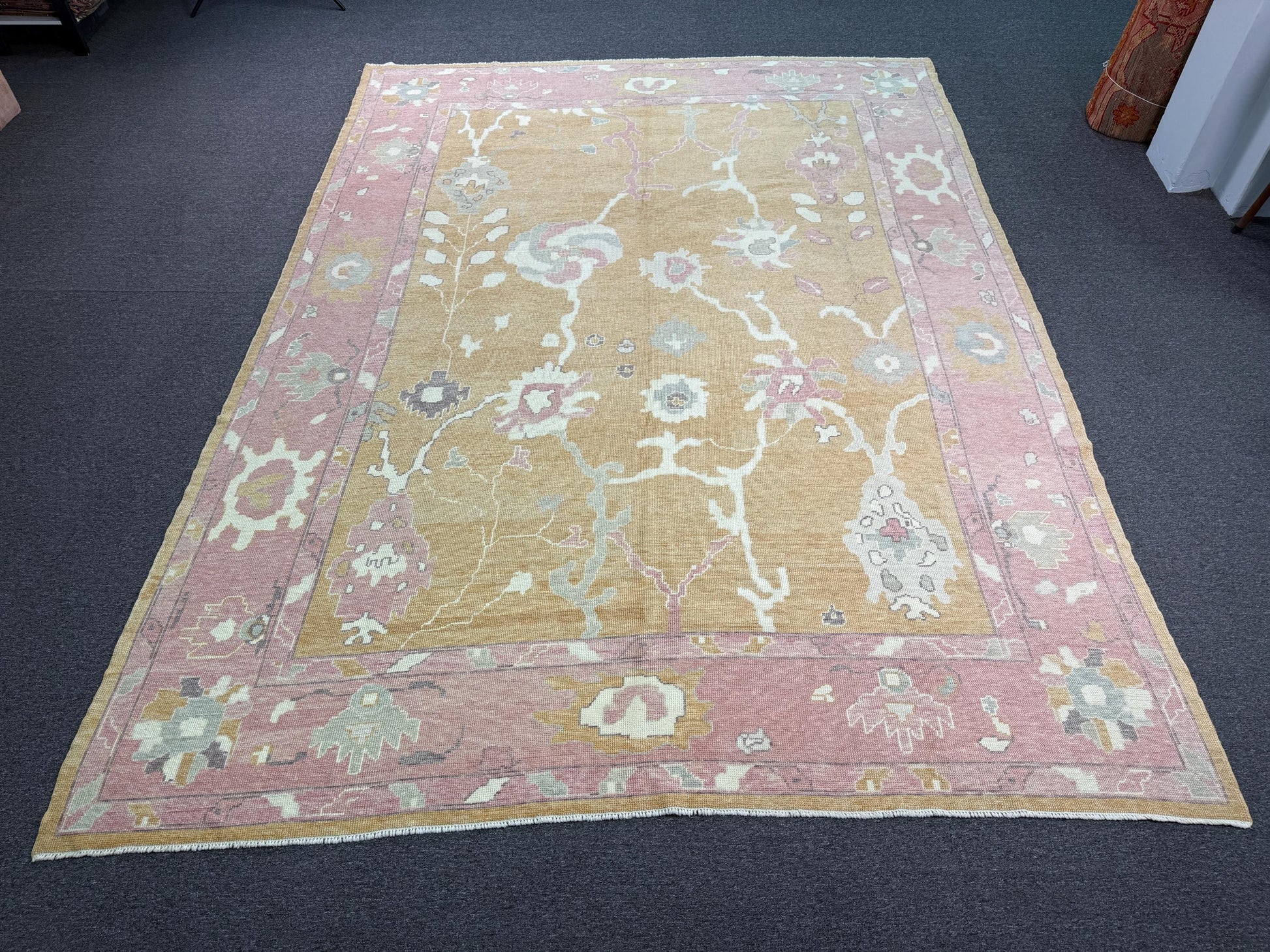 10'x13'4 feet Turkish Oushak Rug,Yellow Color Rug,074