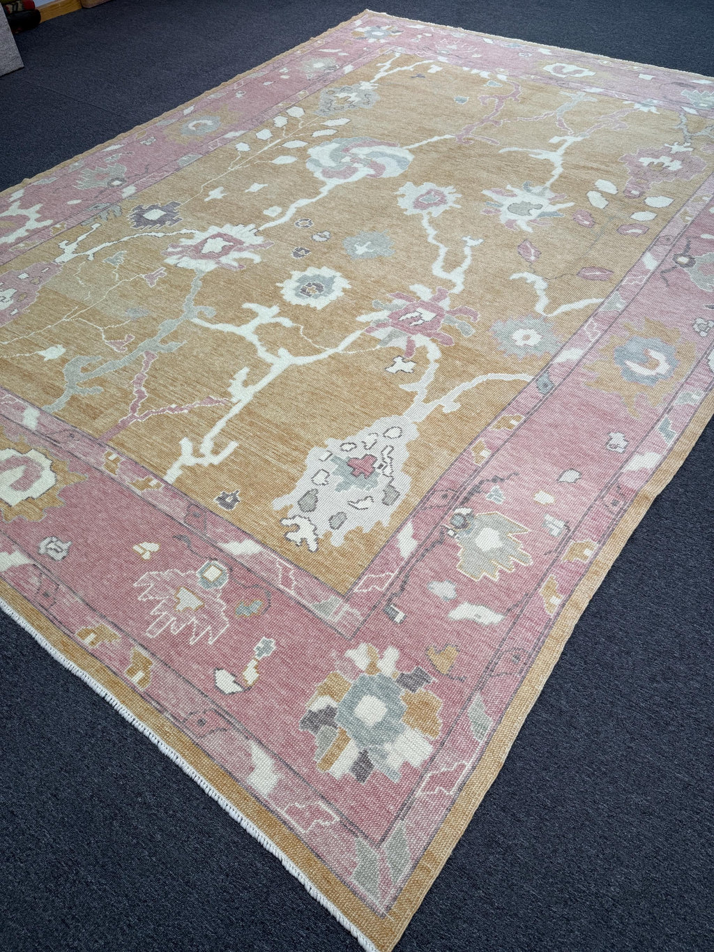 10'x13'4 feet Turkish Oushak Rug,Yellow Color Rug,074