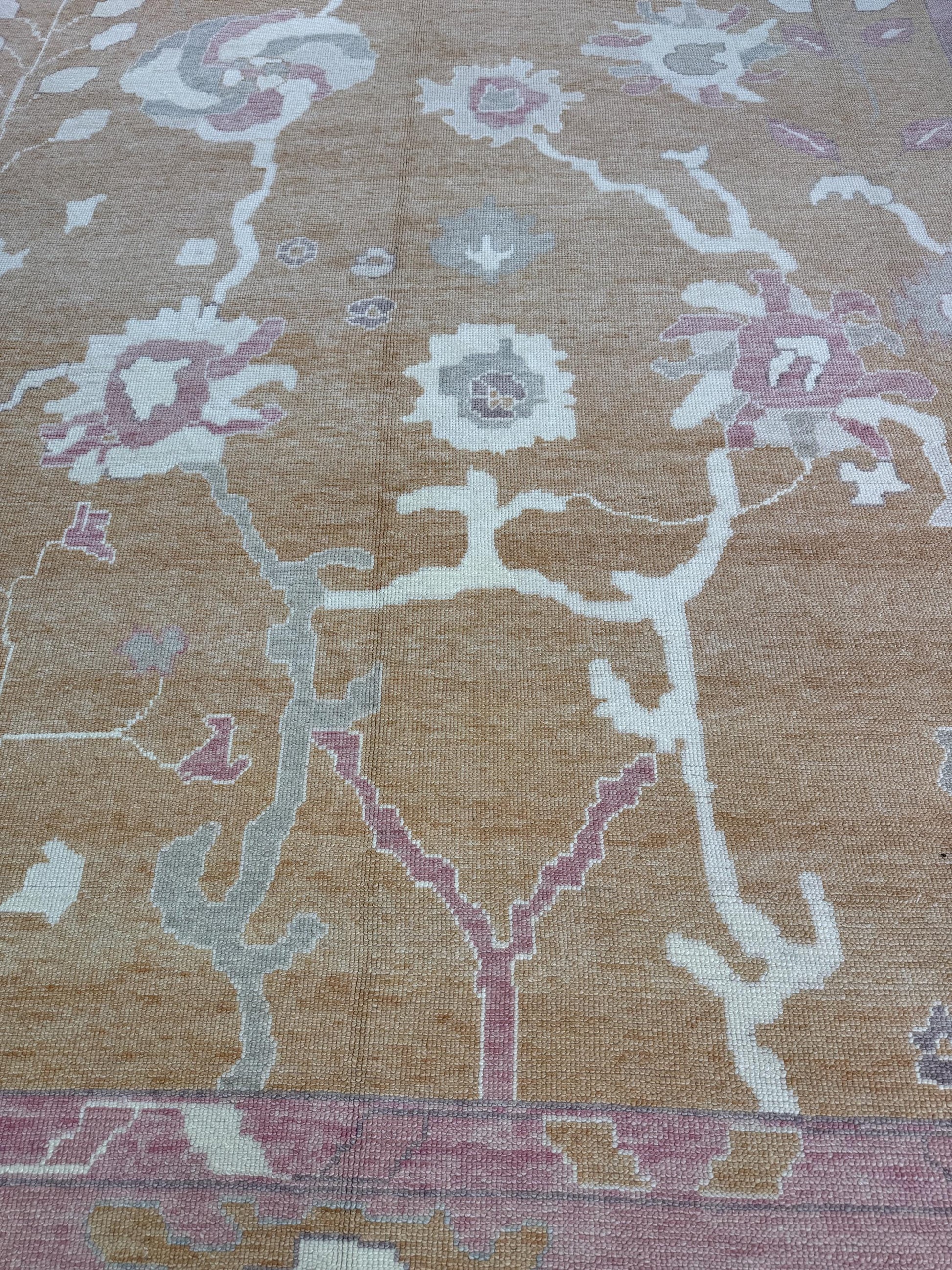 12'x15' feet Turkish Oushak Rug,Yellow Color Rug,075