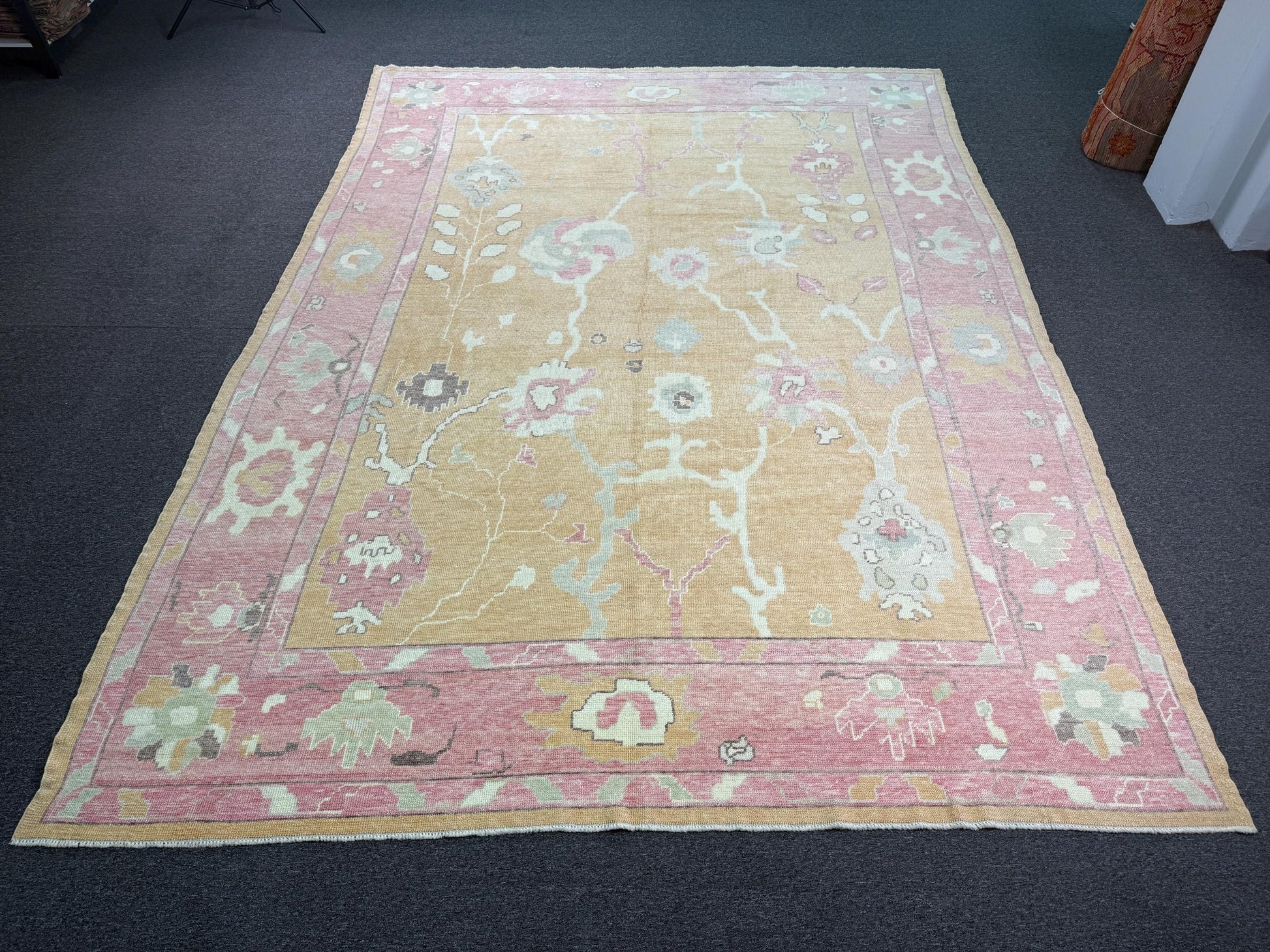 10'x13'6 feet Turkish Oushak Rug,Yellow Color Rug,076