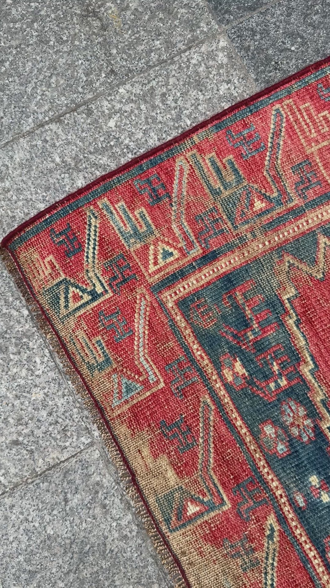 4'x 8' feet  Vintage Turkish Anatolian Rug,Brick Color Rug,201