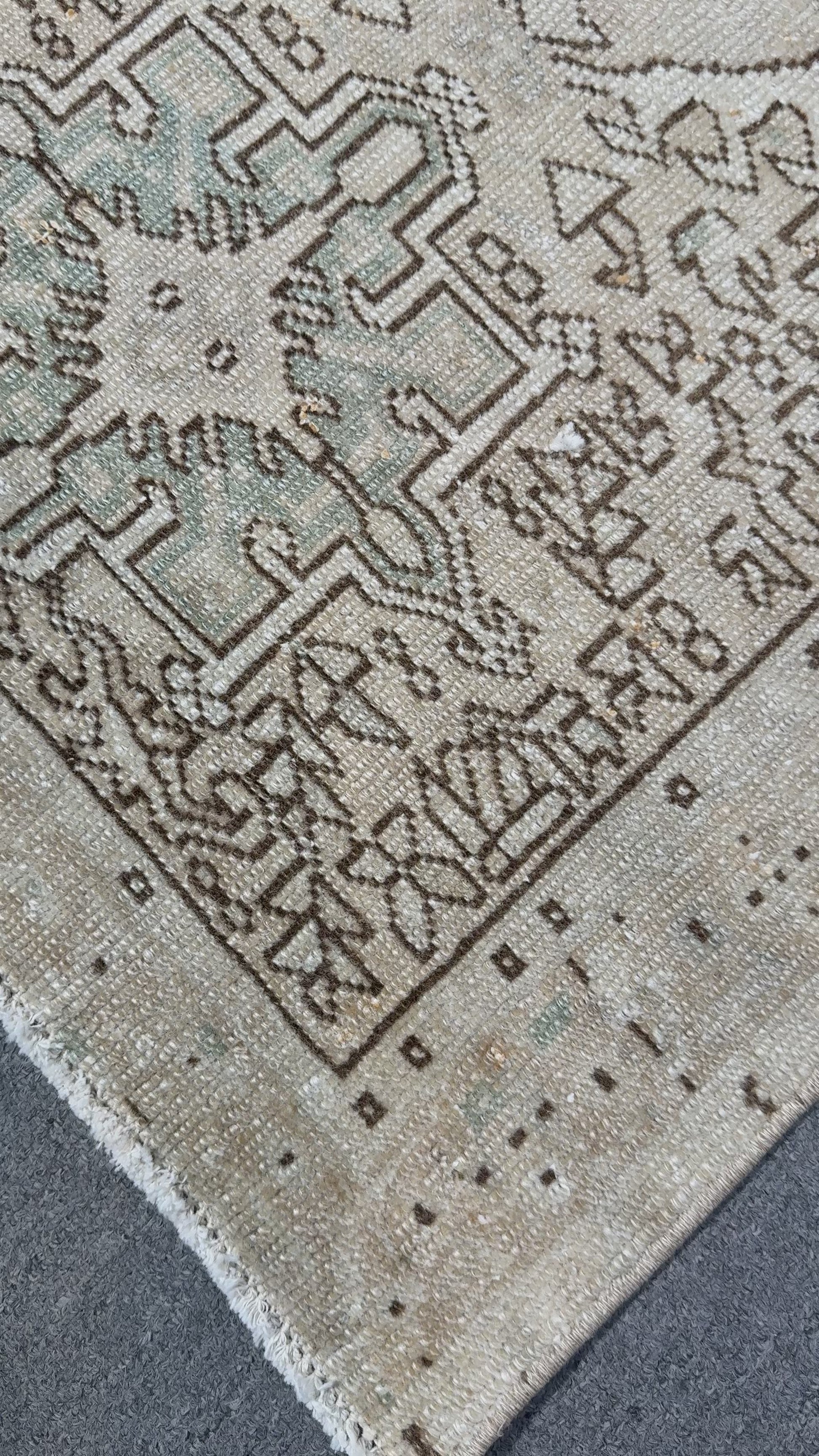 Vintage Turkish Anatolian Wool Runner Rug, 2'4"x12"feet , 40