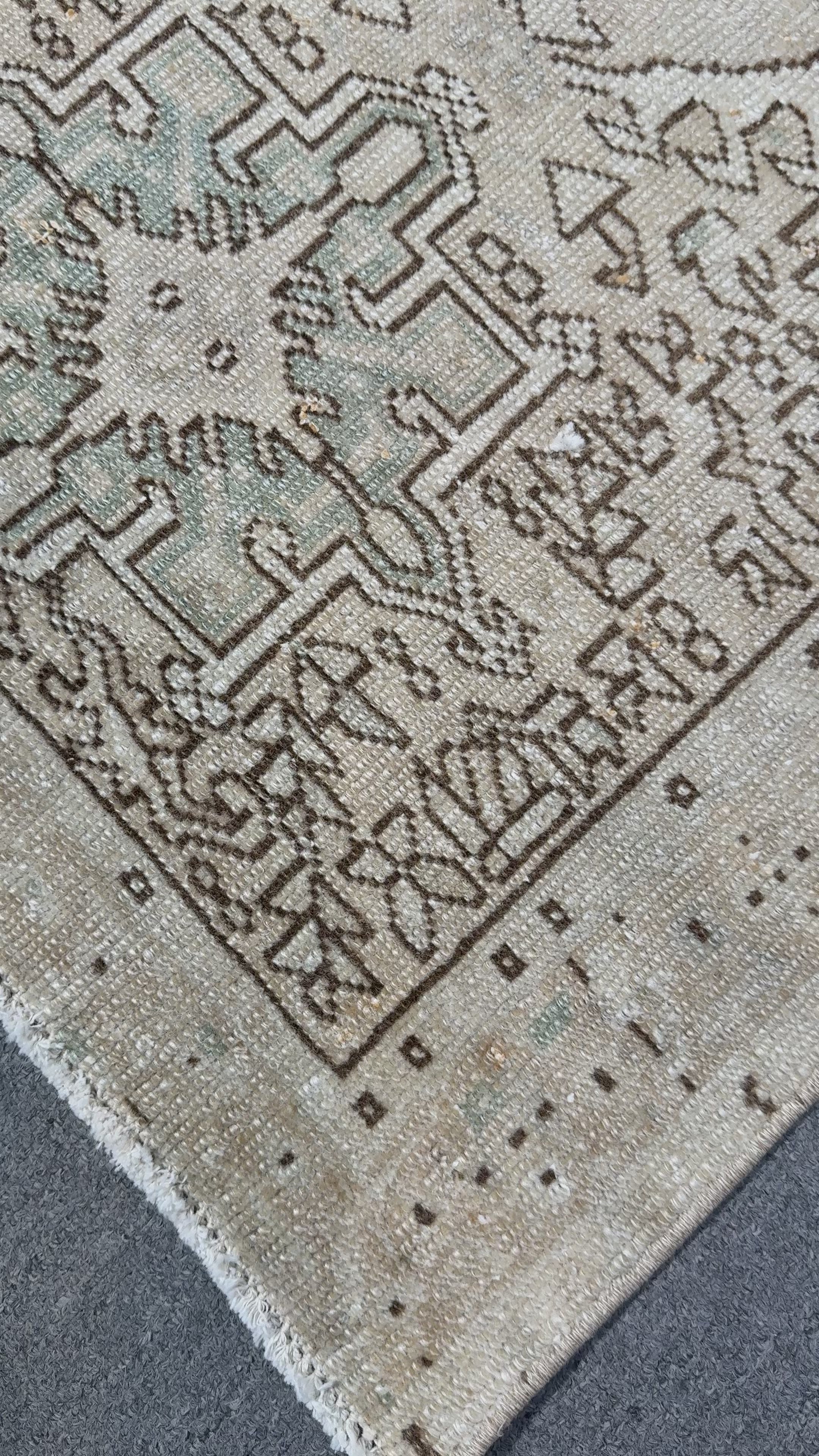 Vintage Turkish Anatolian Wool Runner Rug, 2'4"x12"feet , 40